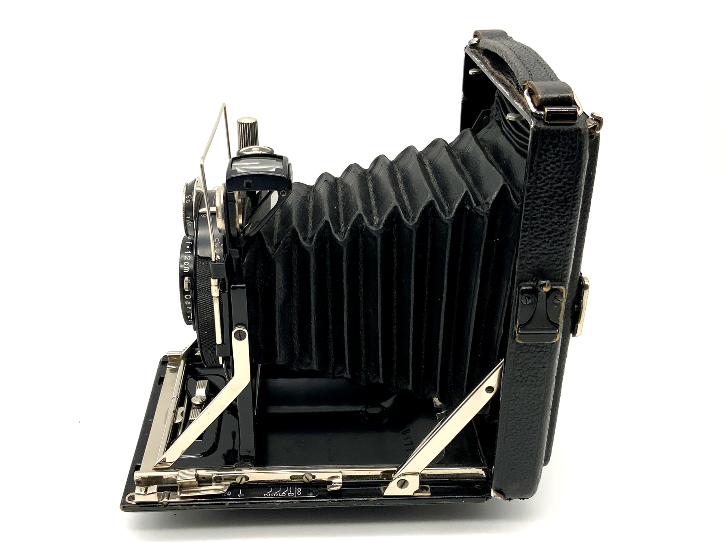 KW Patent Etui Plattenkamera mit Carl Zeiss Tessar 1:4.5 f=12cm Compur 0