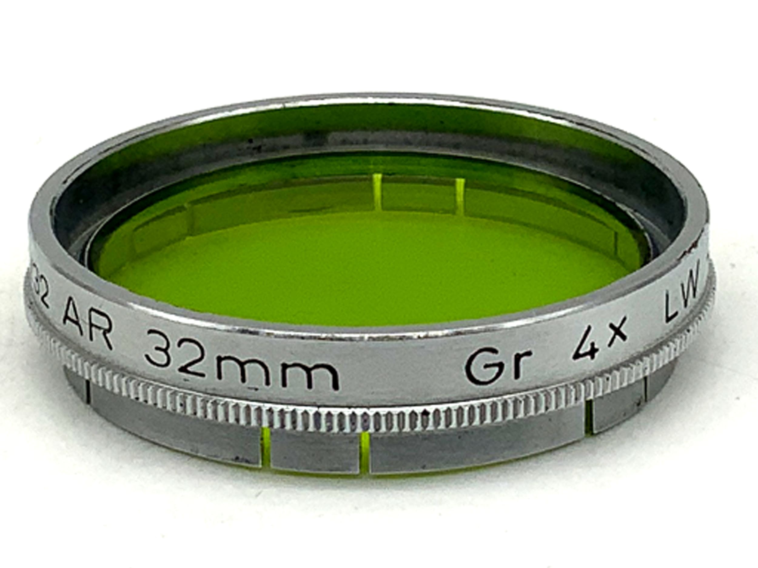 Filtre de couleur verte Voigtländer 306/32 AR Gr 4x LW-2, filtre à fente à enfiler 32 mm