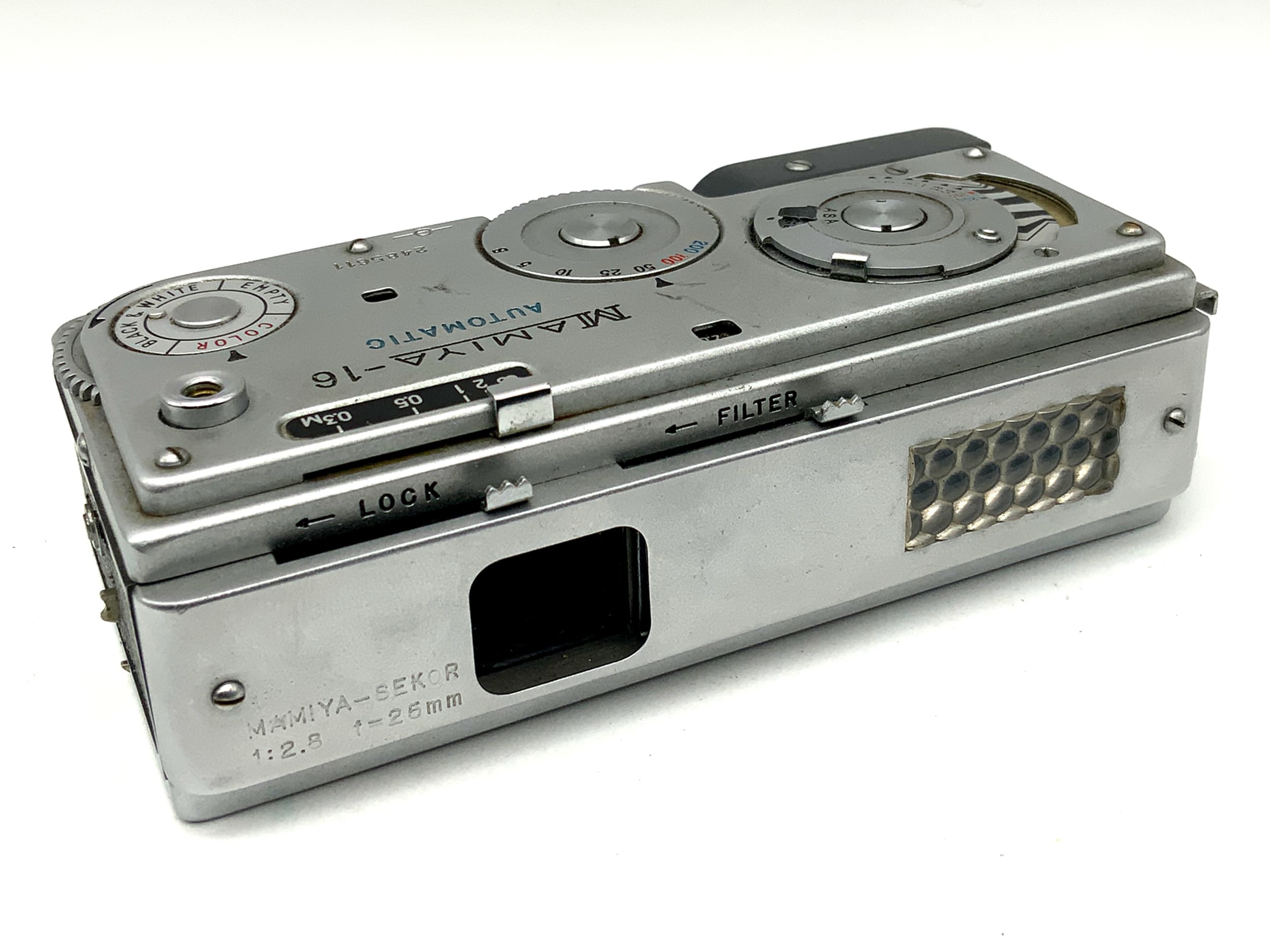 Mamiya 16 Automatic Miniaturkamera mit Mamiya Sekor 25mm 1:2.8