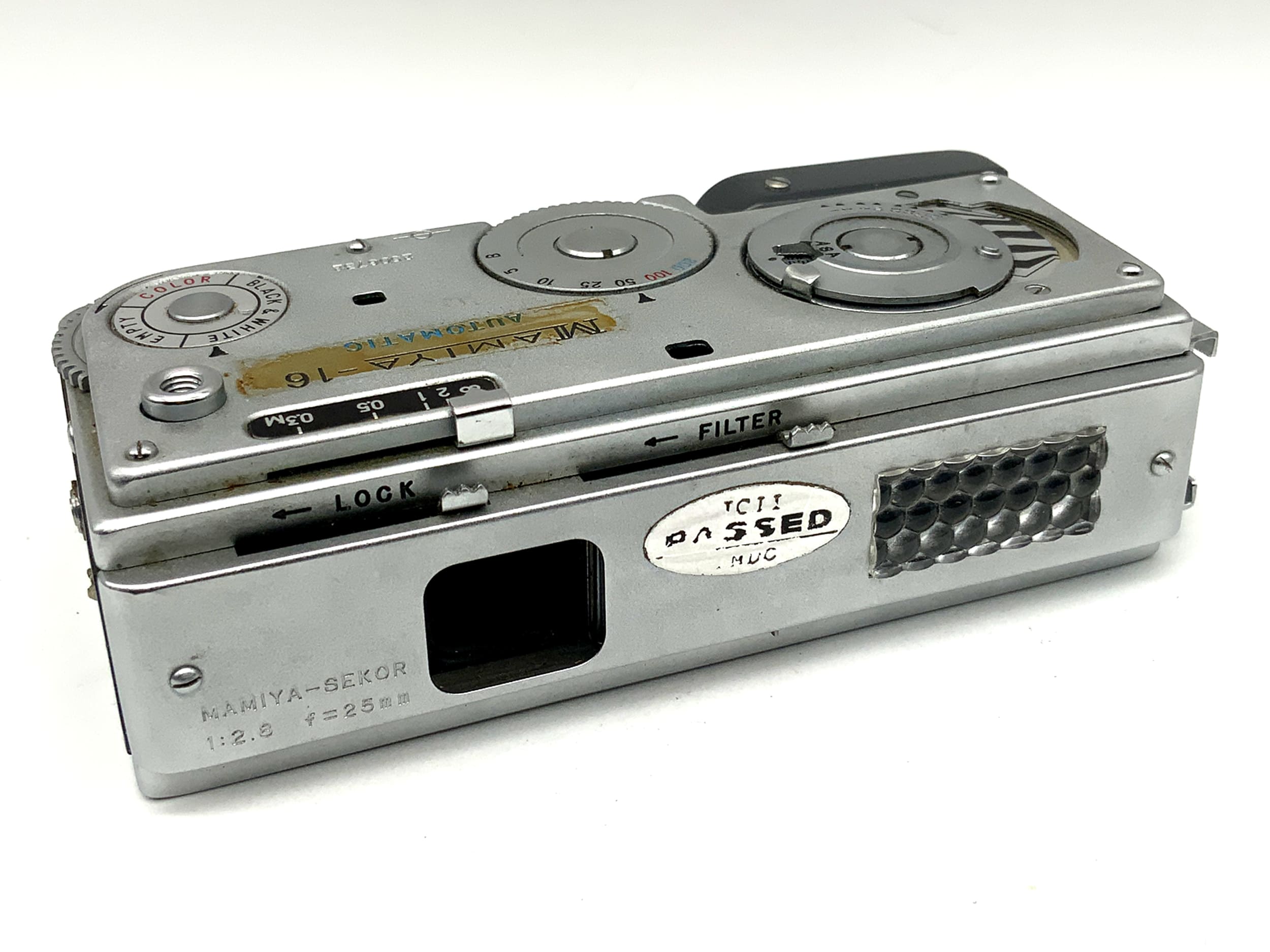 Mamiya 16 Automatic Miniaturkamera mit Mamiya Sekor 25mm 1:2.8