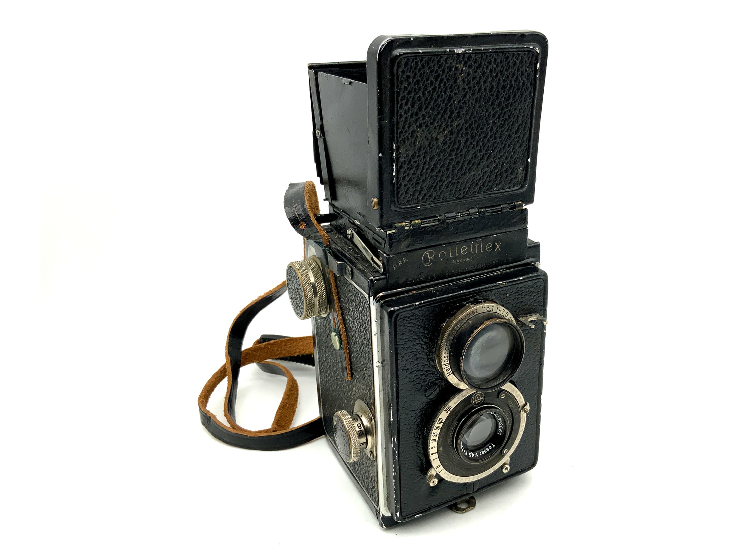 Rollei Rolleiflex I TLR mit Tessar 1:4,5/7,5cm Compur Zweiäugige Analogkamera