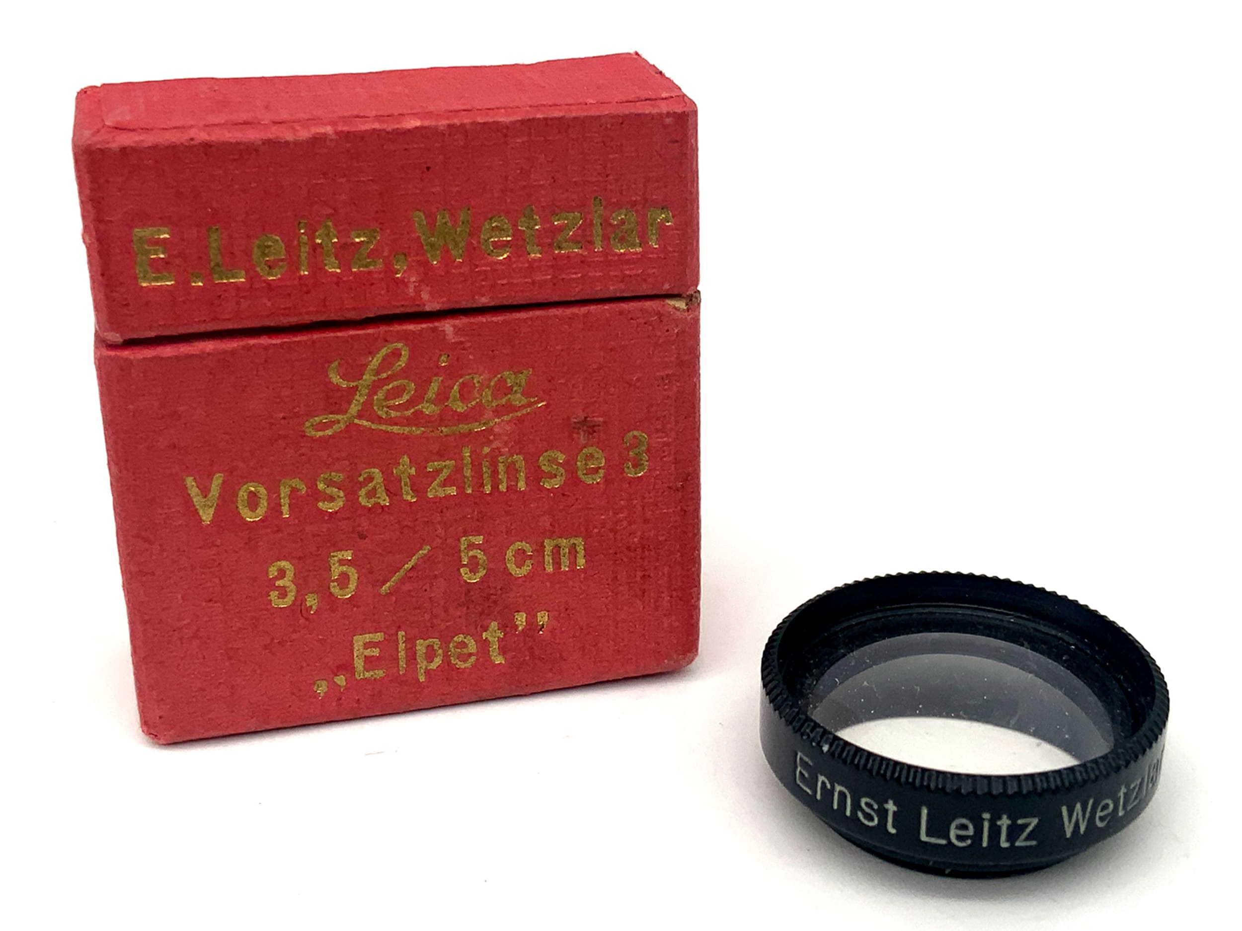 Leica Leitz Nahlinse Vorsatzlinse 3 "Elpet" 19mm Kreisförmig Filtergewinde M19