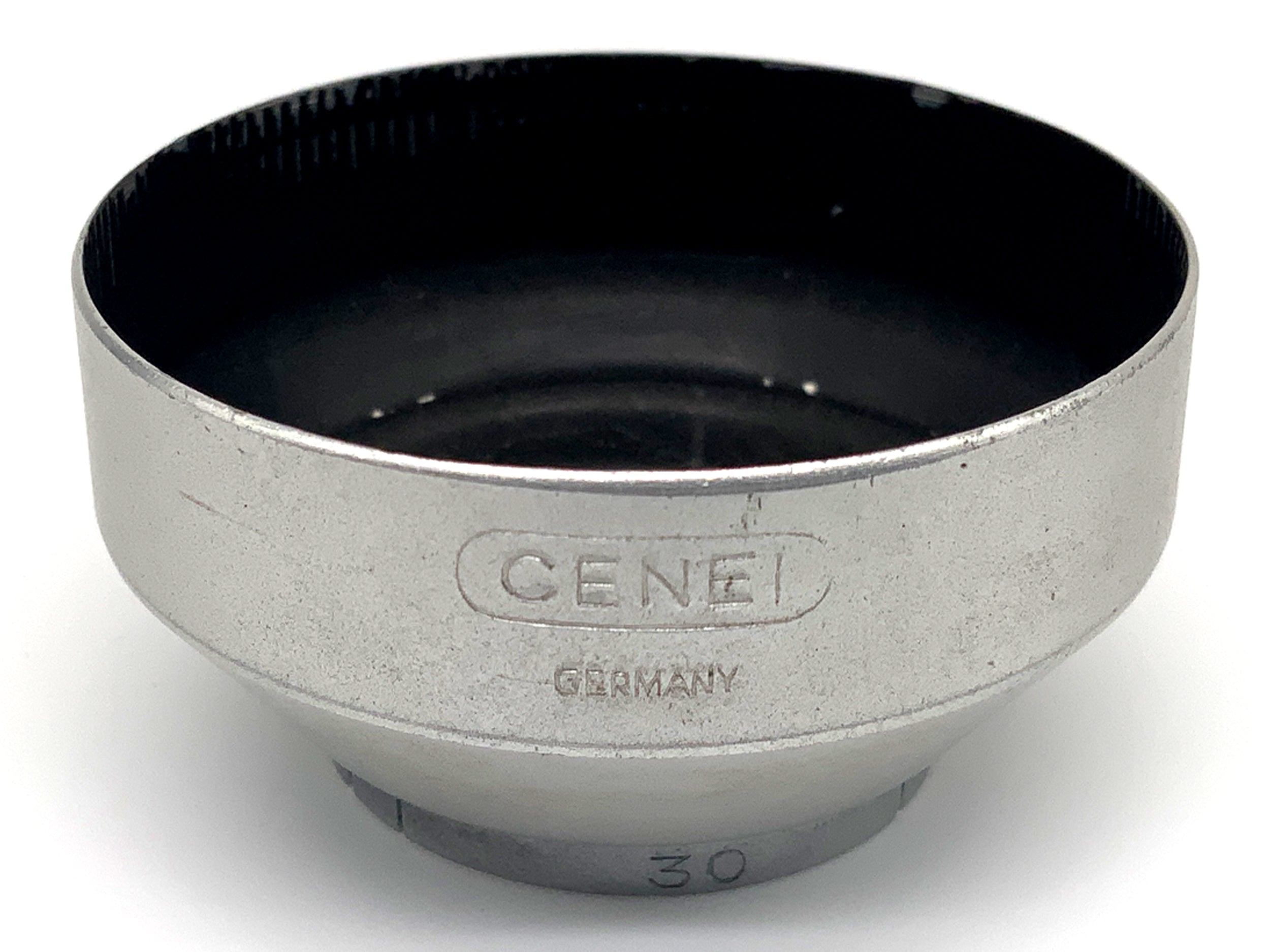 Cenei 30mm Gegenlichtblende Metall silber lenshood Sonnenblende