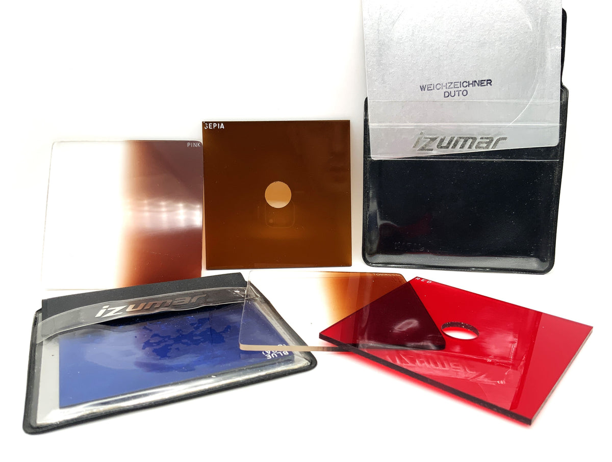 Izumar Filterset:Pink,Blue(80A),Sepia,Tobacco,Red 67x67mm Rechteckig