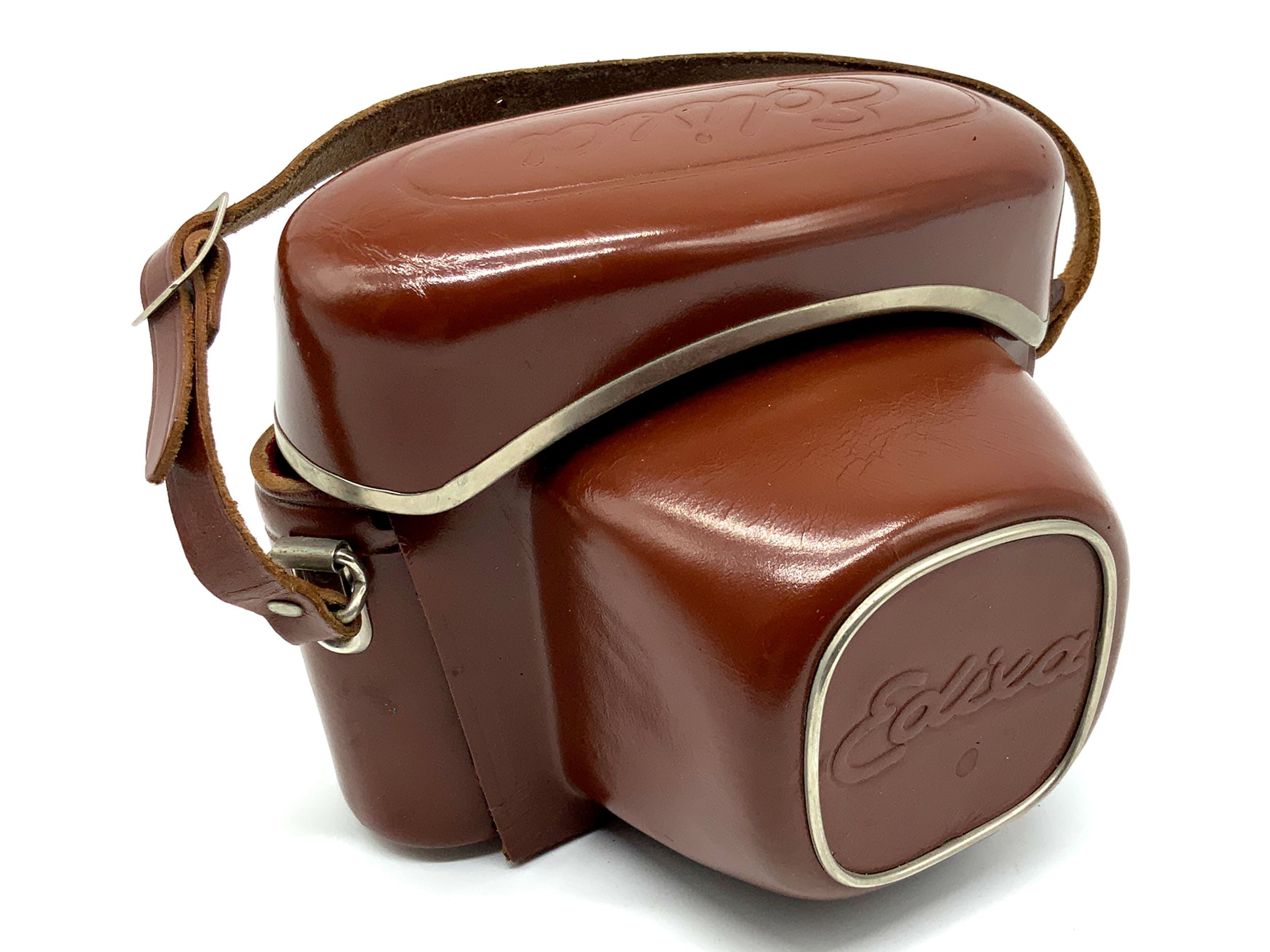 Wirgin Edixa-Mat Reflex C-L Bereitschaftstasche braun Leder Case Tasche