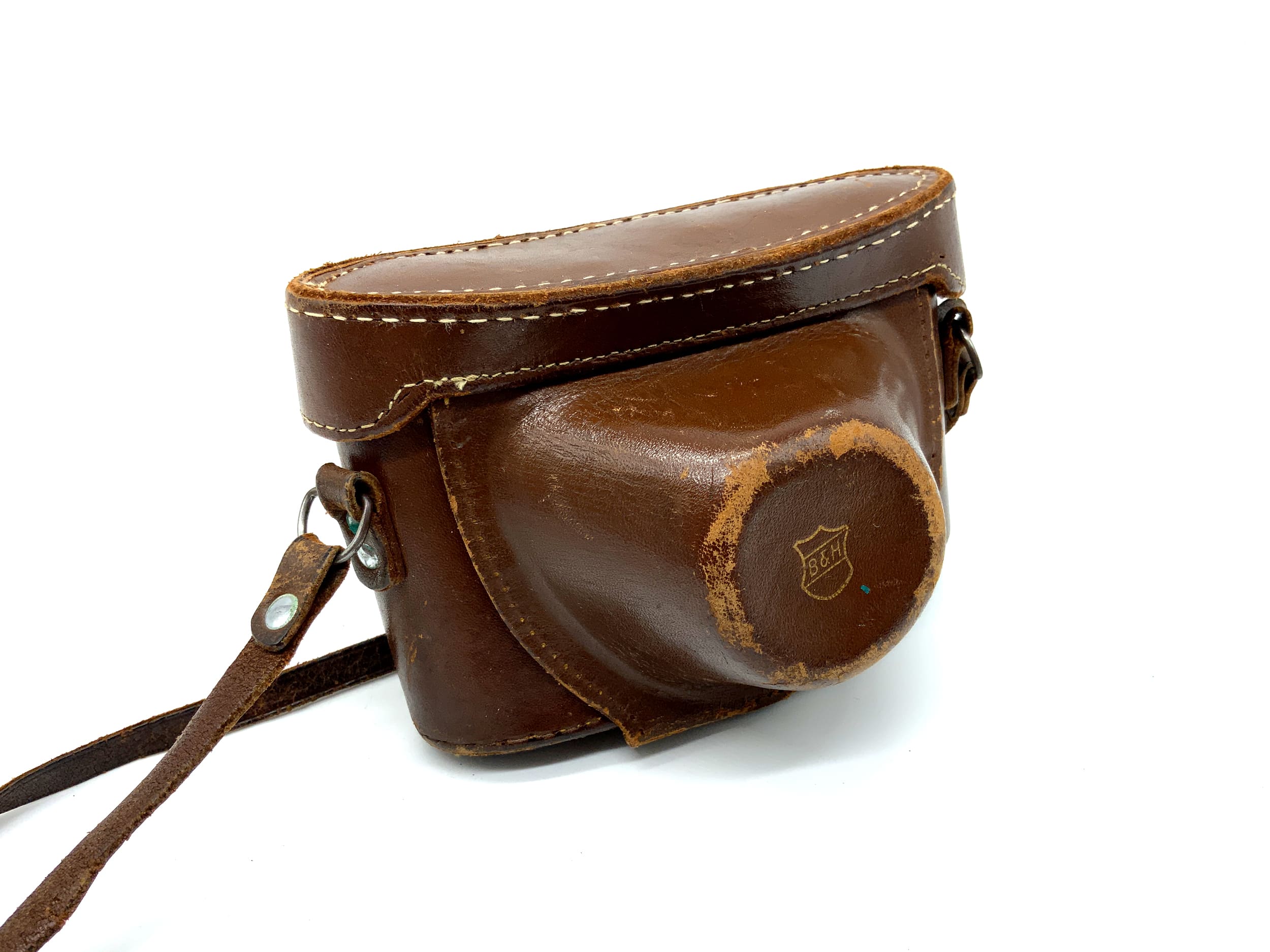 Bell & Howell Foton Bereitschaftstasche braun B&H Leder Case Tasche Fototasche