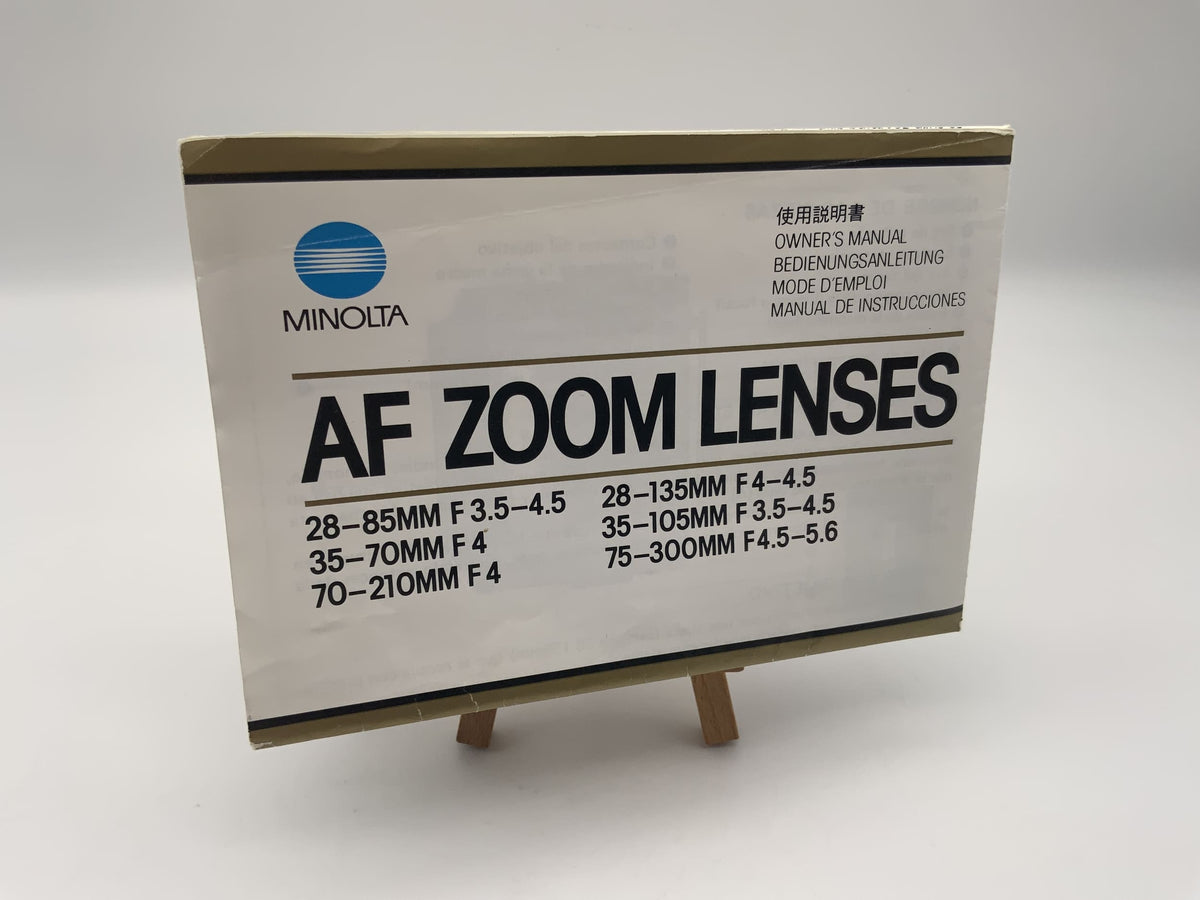 Minolta AF Zoom Lenses Bedienungsanleitung