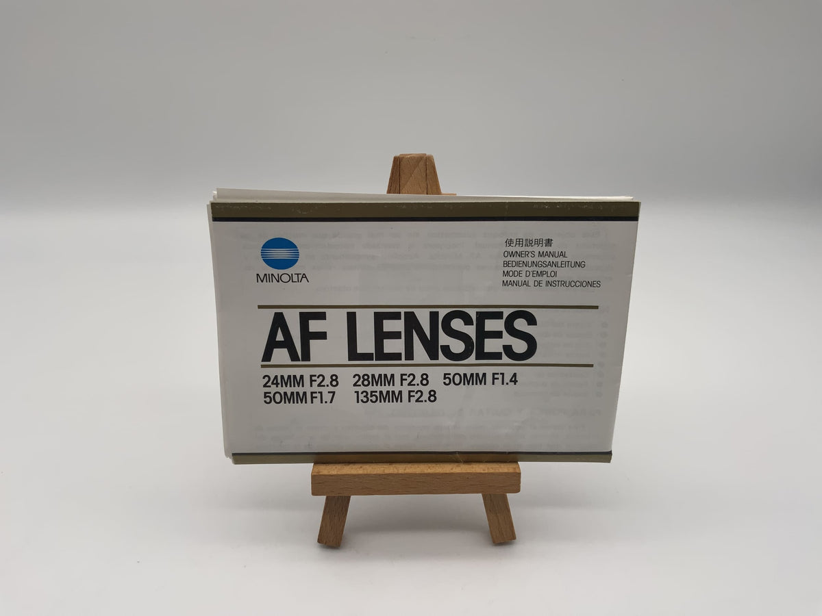 Minolta AF Lenses Bedienungsanleitung