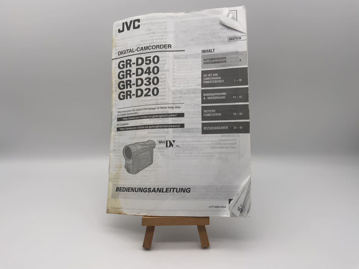 Manuel d'utilisation JVC GR-D50 D40 / D30 / D20