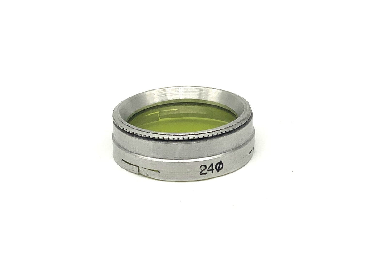 Filtre vert Panchromar, filtre à enfiler, circulaire de 24 mm