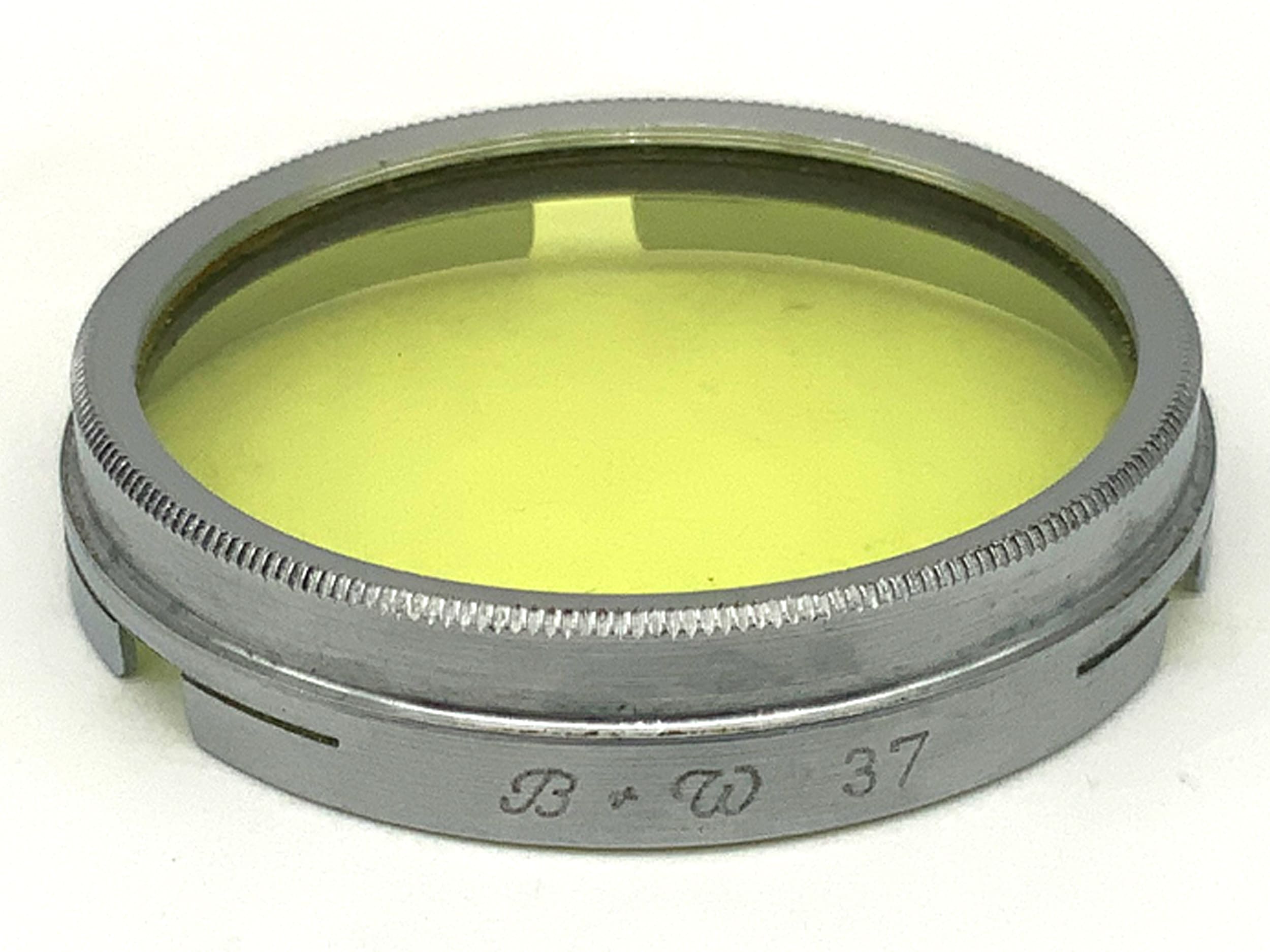 B+W yellow color filter, slip-on filter, 37mm circular