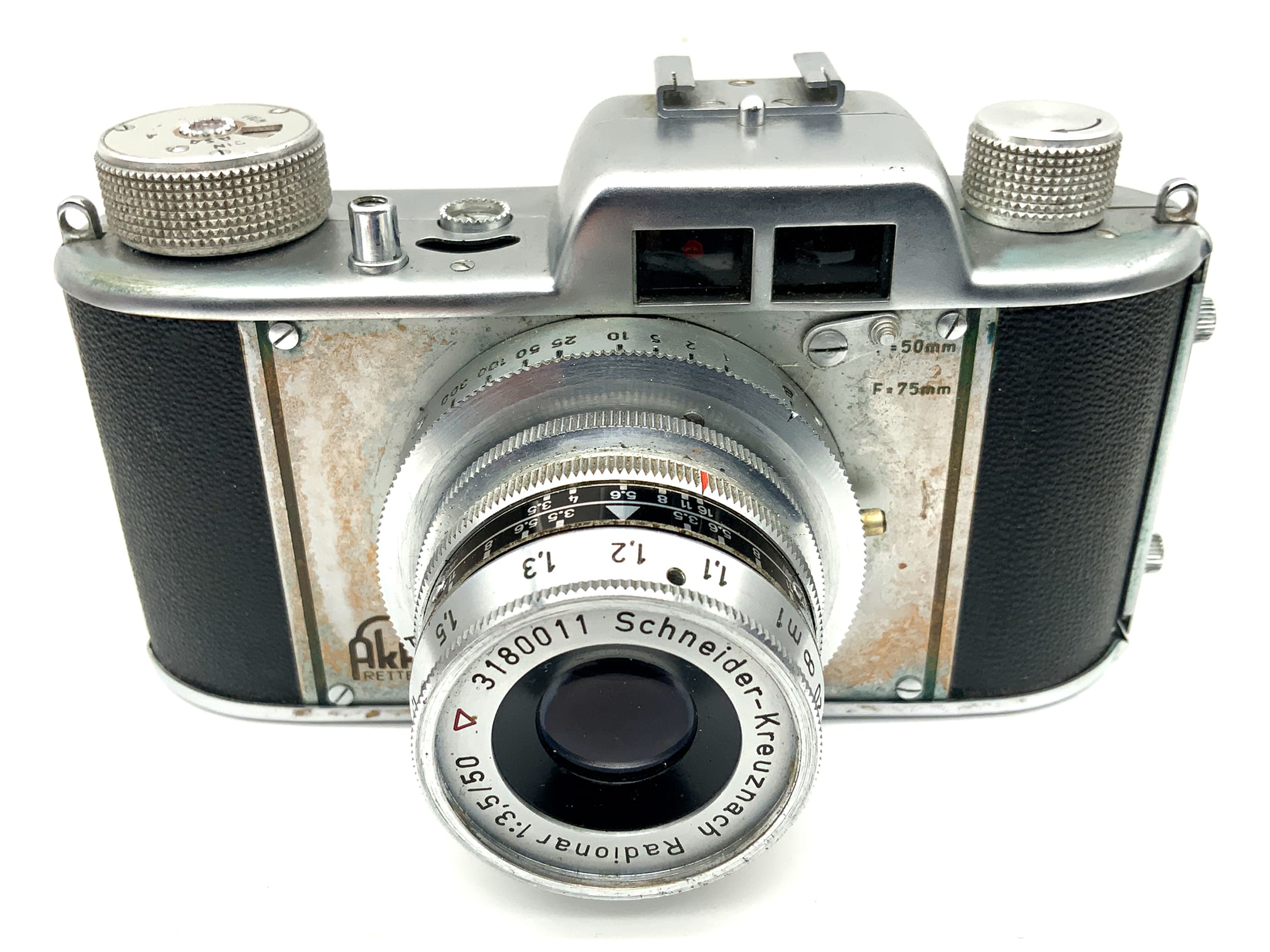 Aka Rette Sucherkamera mit Schneider-Kreuznach Radionar f3,5/50mm Prontor-S