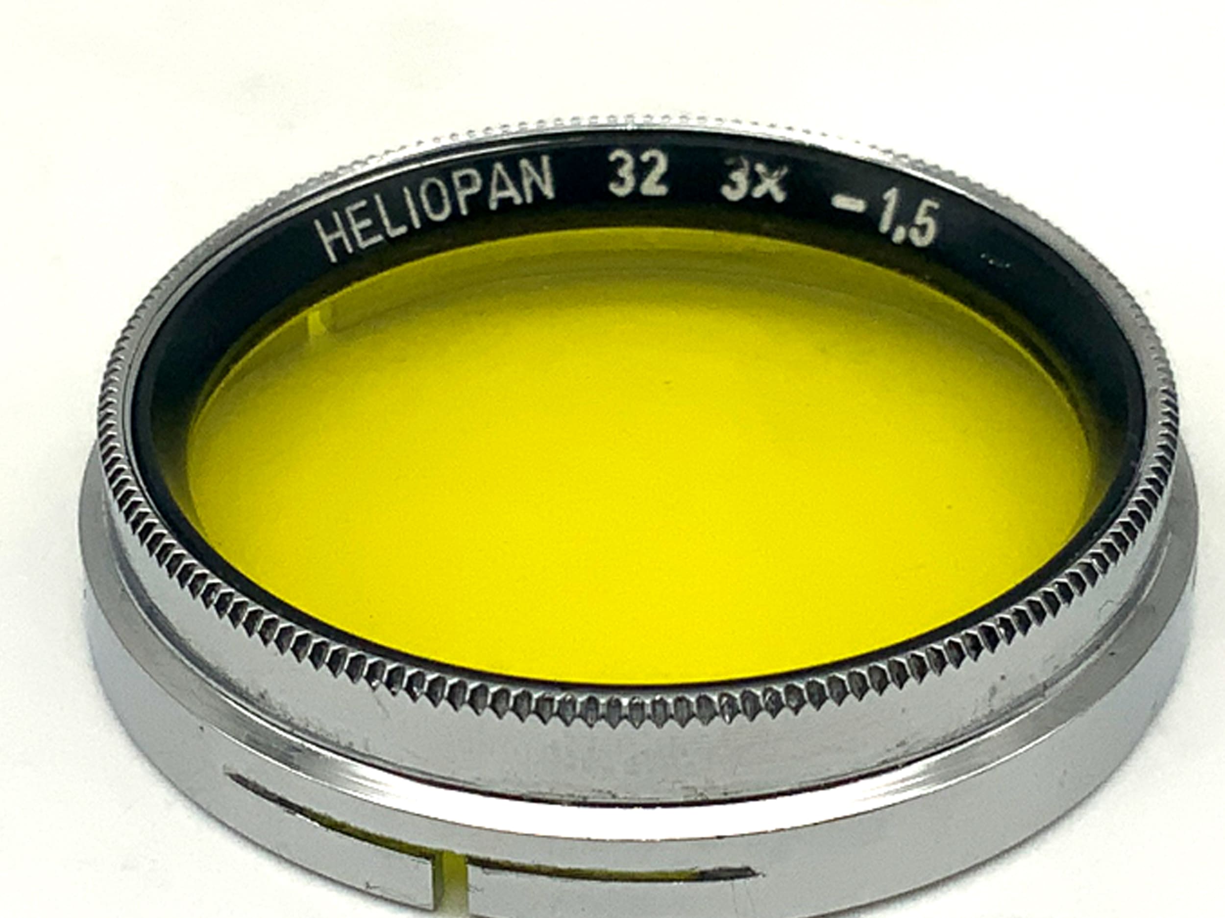 Filtre de couleur Heliopan jaune/jaune 3x -1,5, filtre à enfiler 32 mm