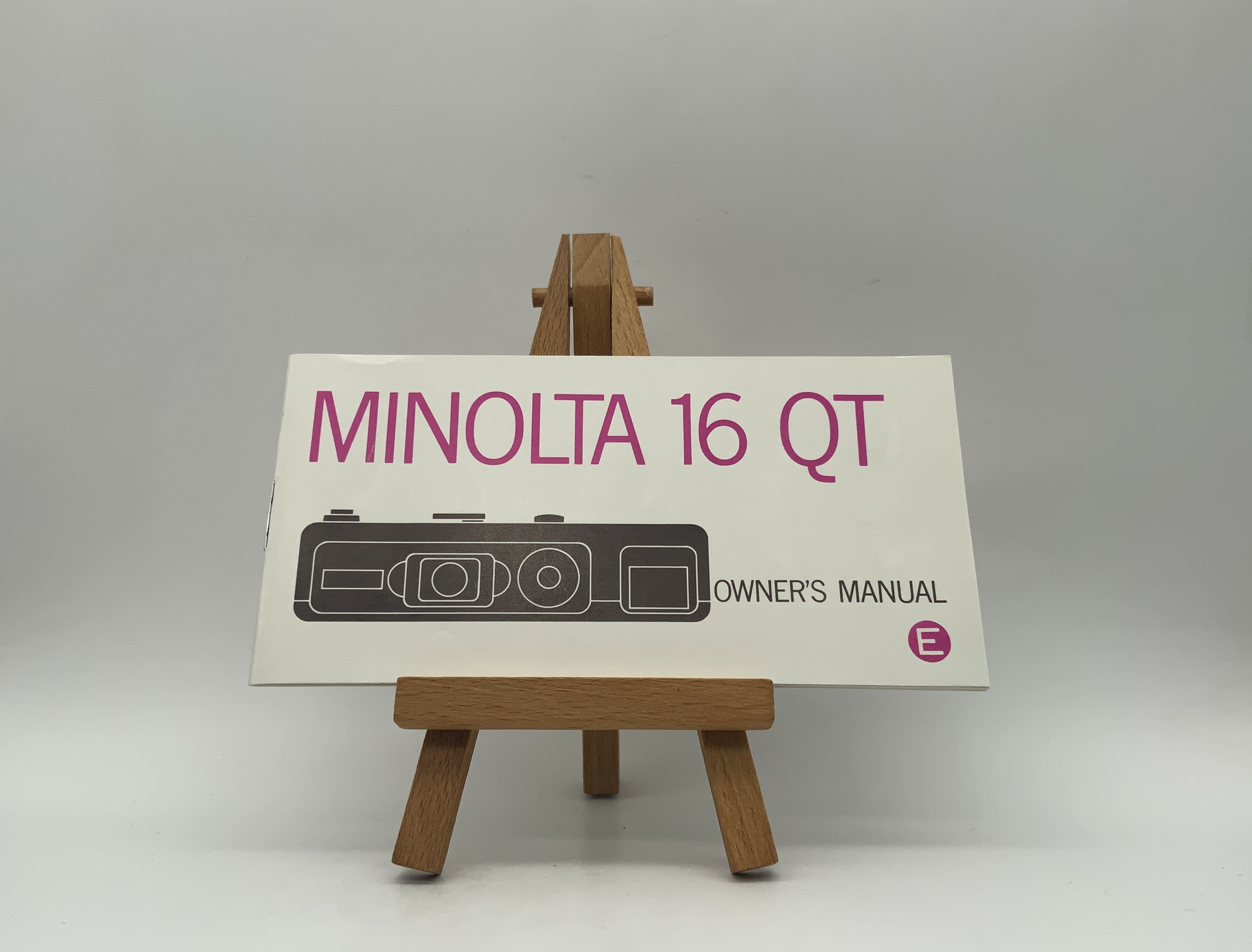 Manuel d'utilisation du Minolta 16 QT (anglais)