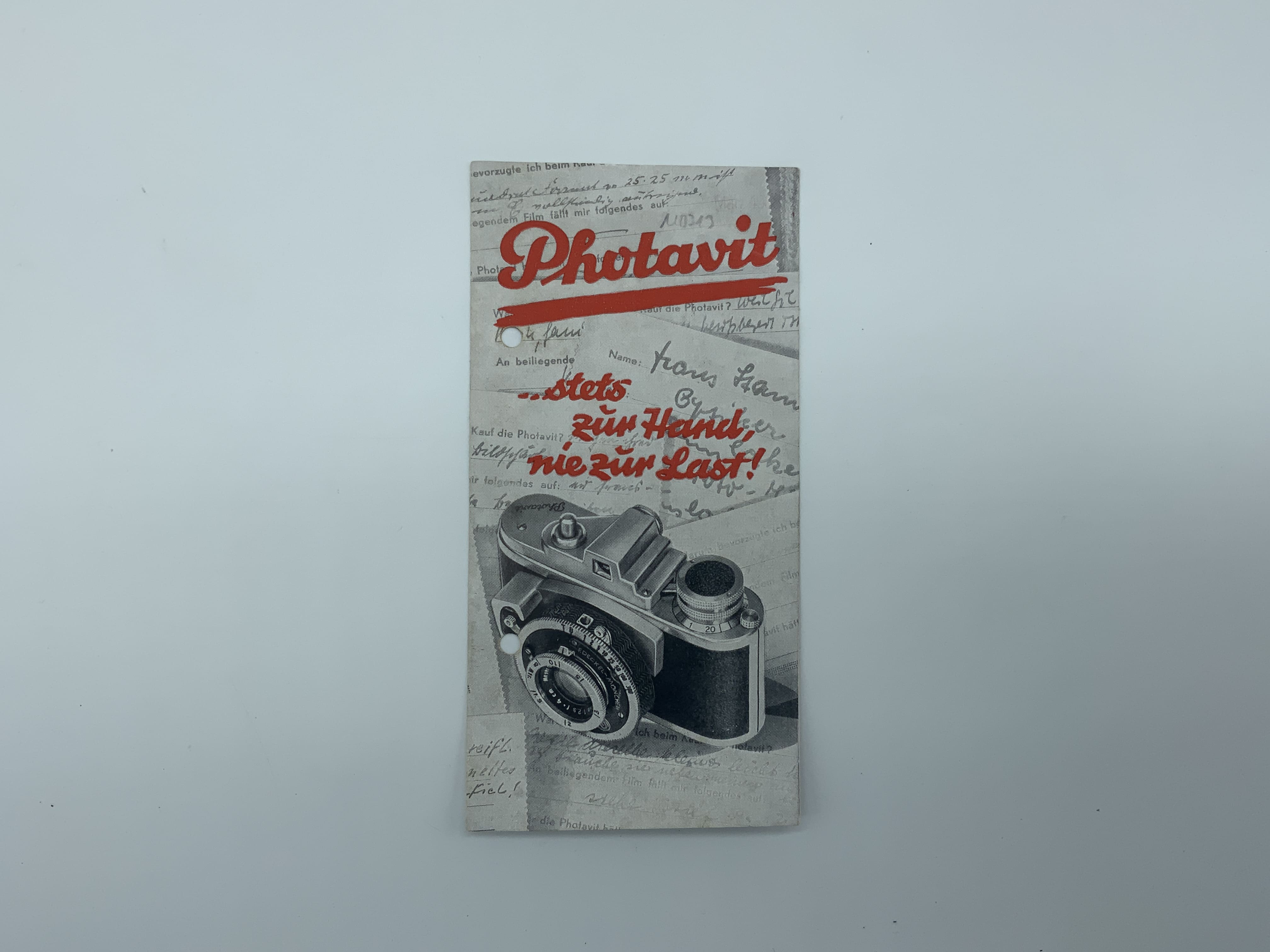 Photavit toujours à portée de main, jamais un fardeau. Brochure allemande