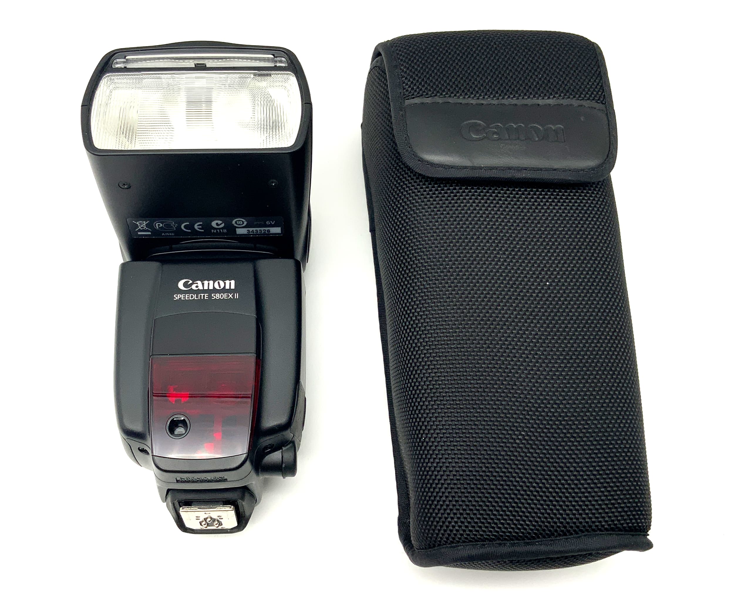 Canon Speedlite 580EX II Blitzgerät mit Tasche für EOS Kamera Blitz Flash