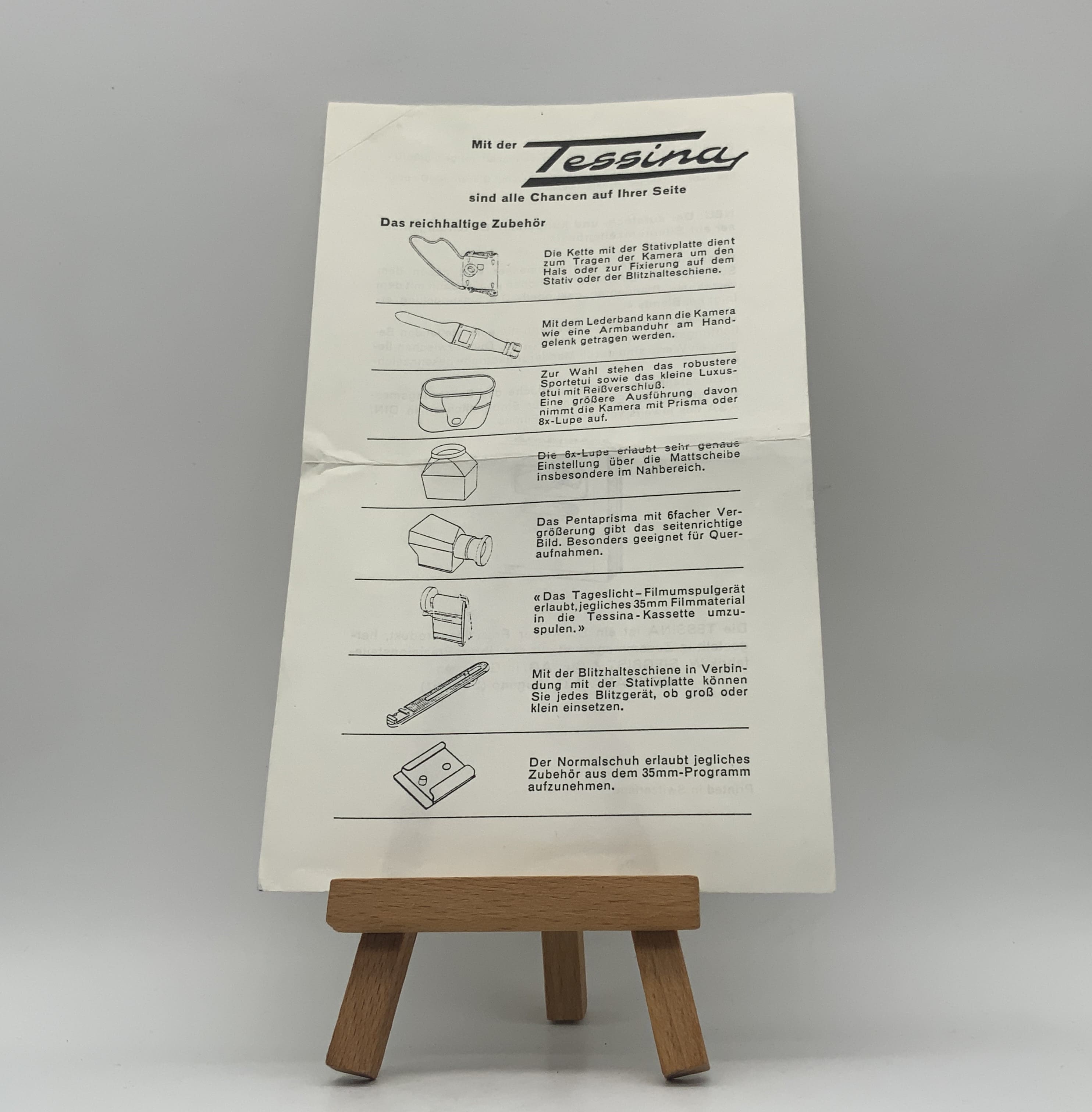 Tessina Le dépliant complet d'accessoires allemand