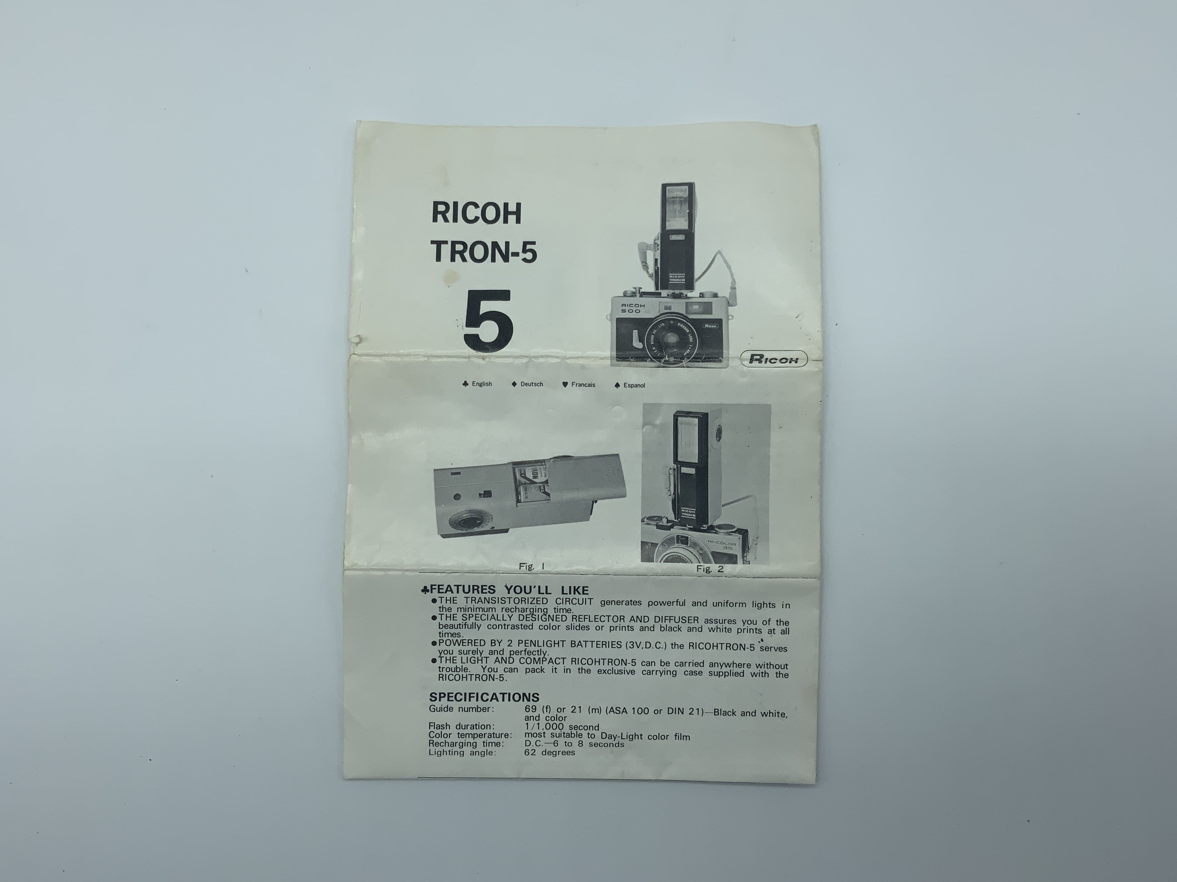 Manuel d'utilisation du Ricoh Tron-5 (allemand)
