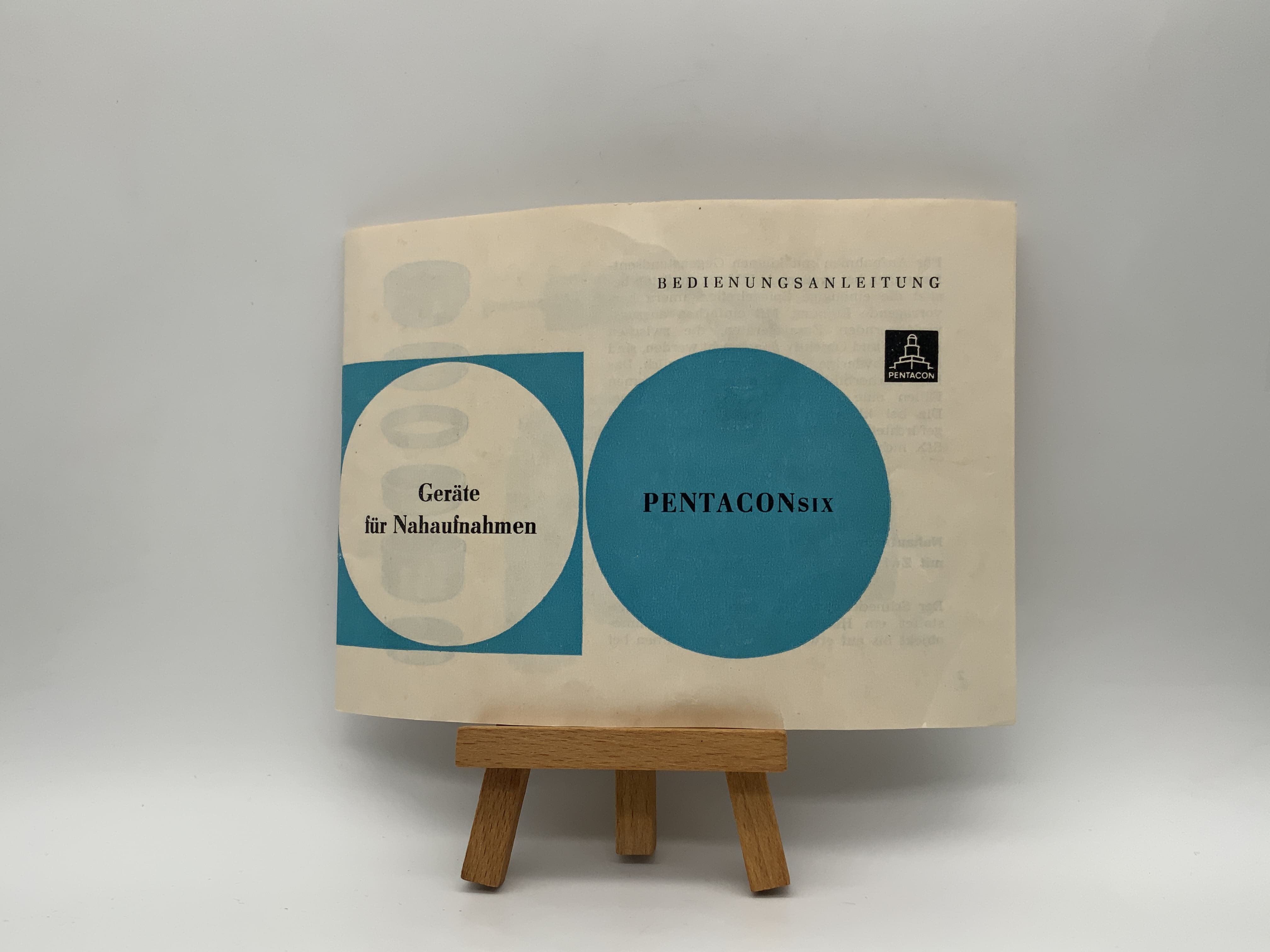 Appareils de gros plan Pentacon PENTACONsix - Manuel d'utilisation (allemand)