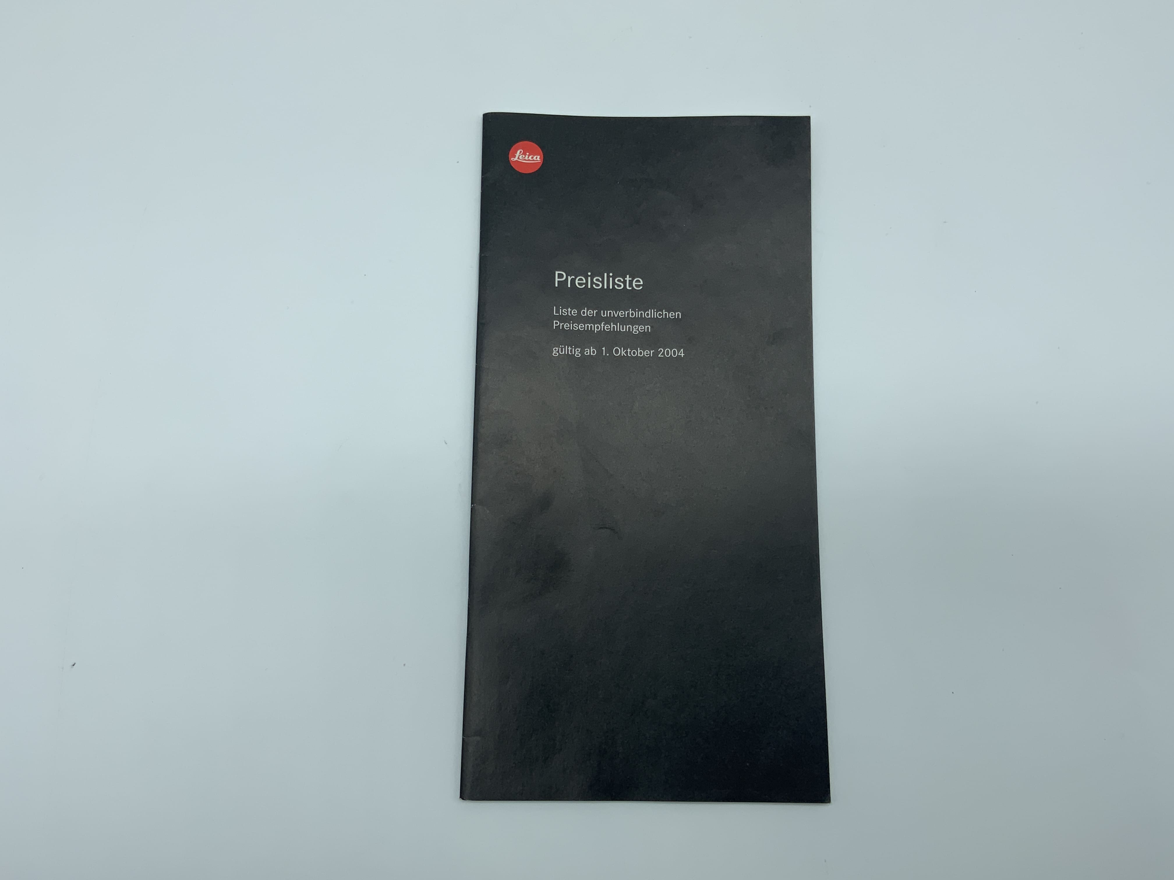 Liste de prix Leica (allemand) Valable à partir du 1er octobre 2004