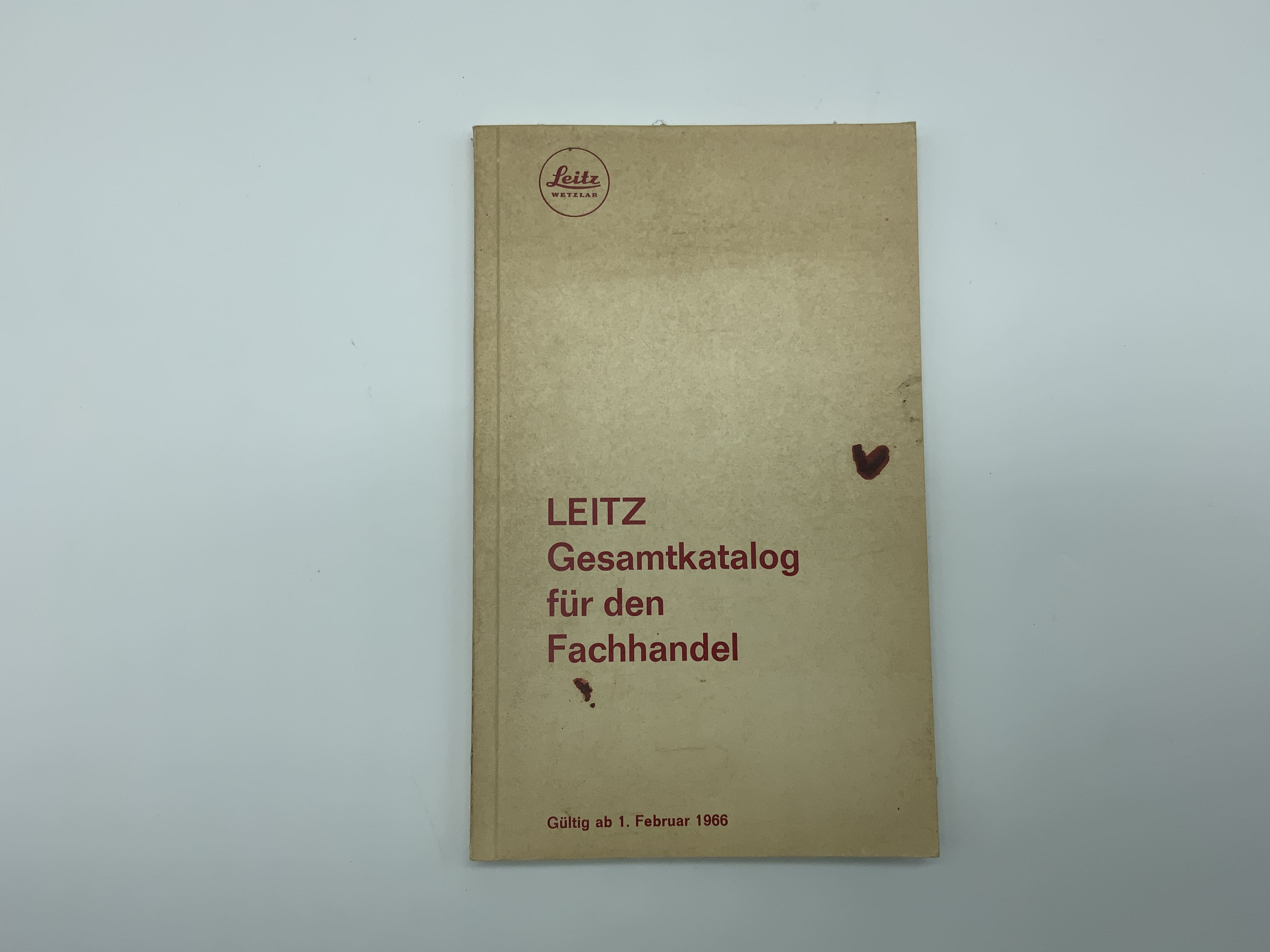 Leitz Wetzlar Gesamtkatalog für den Fachhandel 01. Februar 1966 Katalog Deutsch