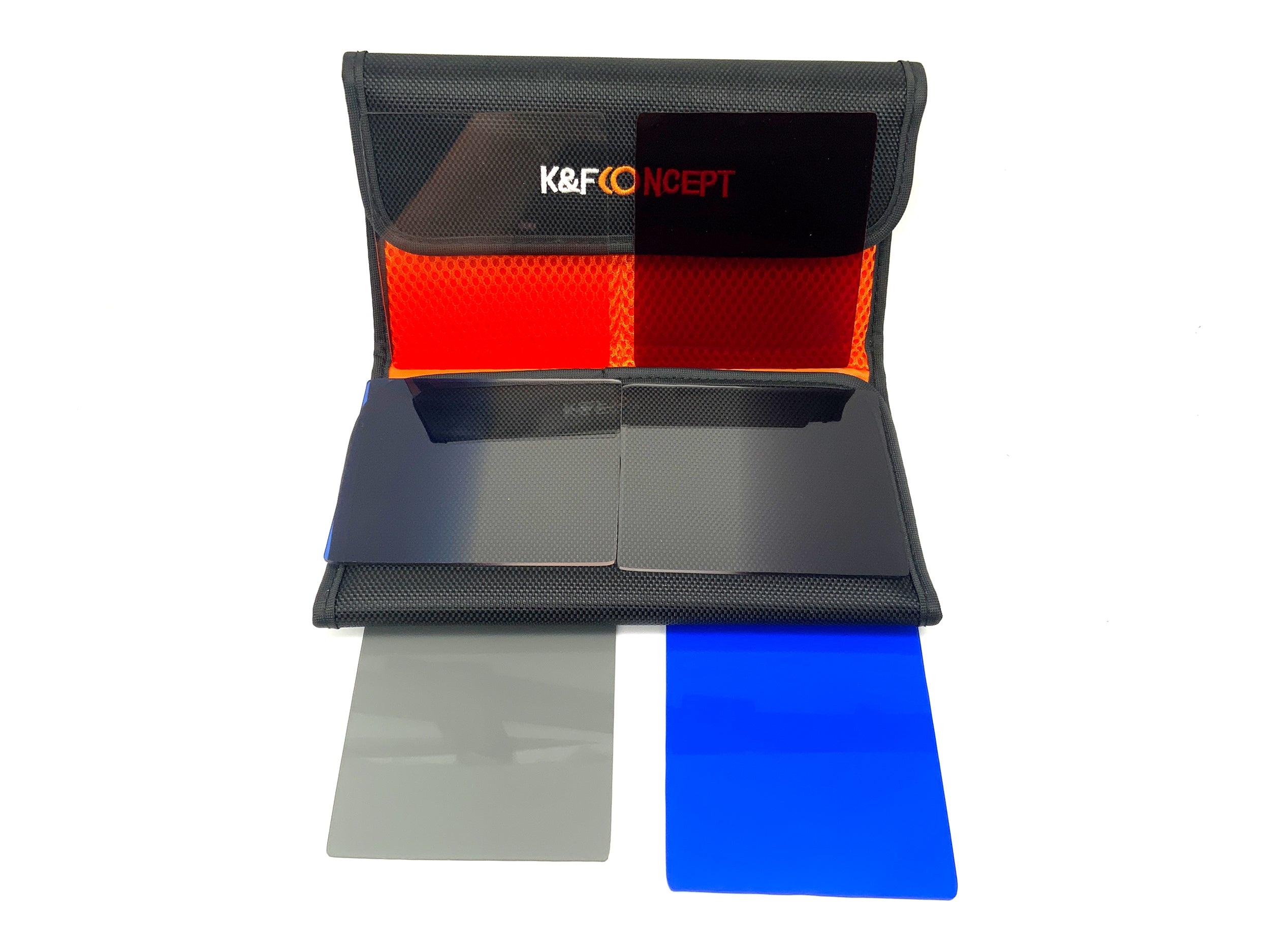 K&F Concept 6x Set Farb-und Verlaufsfilter Red/Blue/Grey+Case 85X95mm Rechteckig