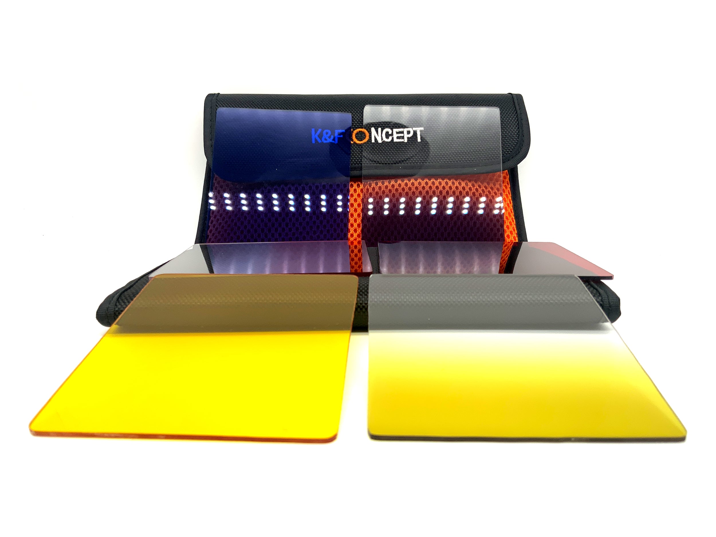 K&F Concept 6er Set Farb-und Verlauffilter Blue/Red/Yellow 85X95mm Rechteckig
