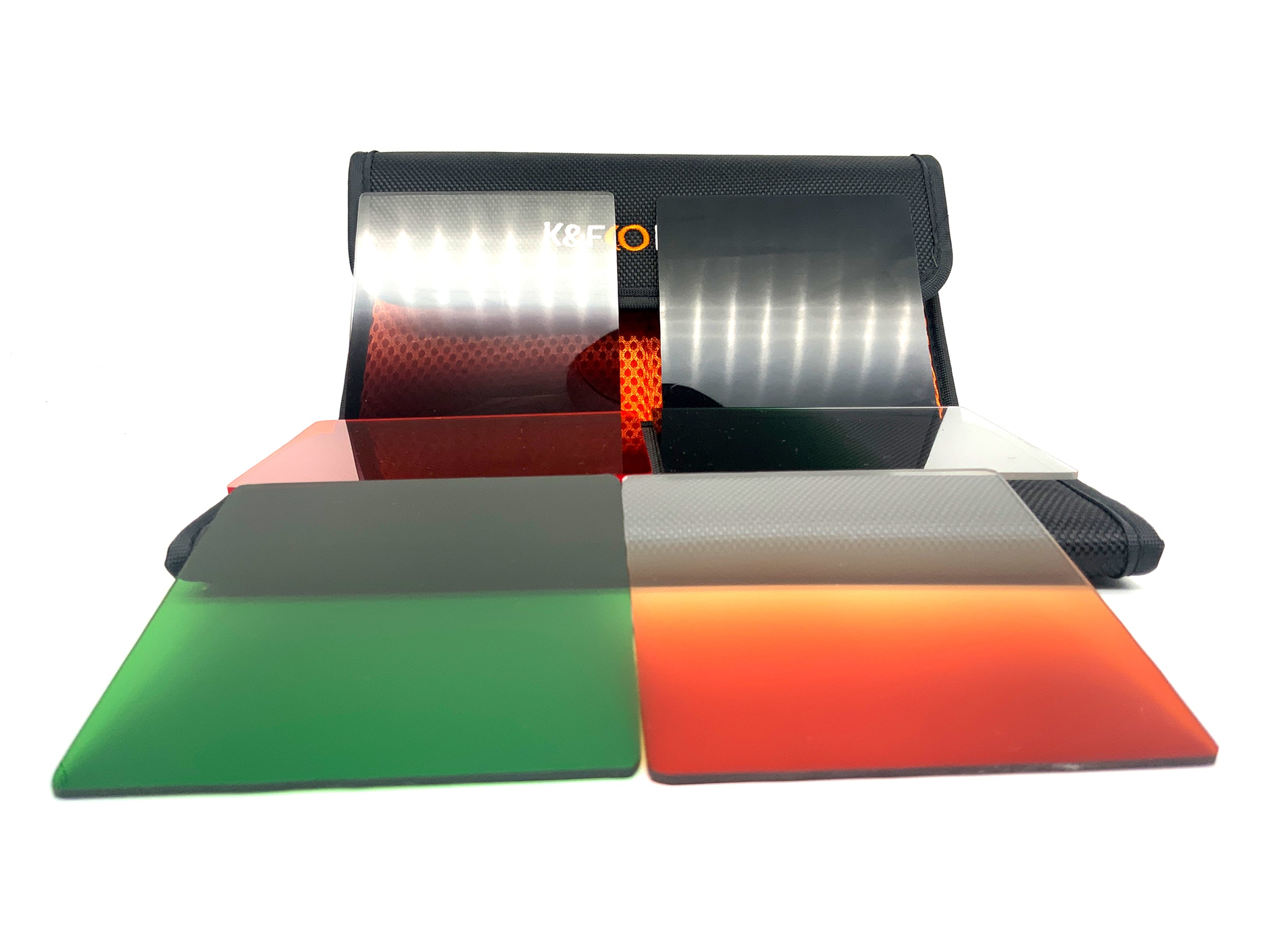 K&F Concept 6er Set Farb-und Verlaufsfilter Orange/Green/ND8 85X95mm Rechteckig