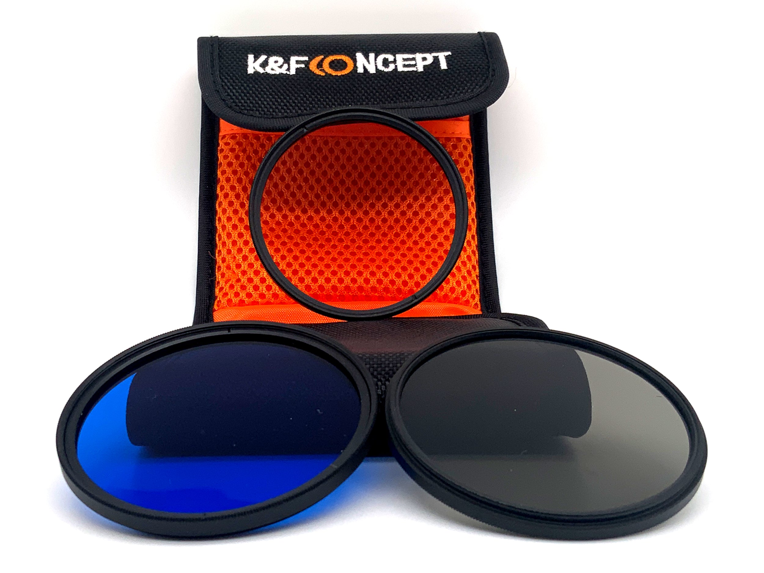 K&F Concept Farbfilter 3er Set Pink/Grey/Blue + Case Filter 67mm
