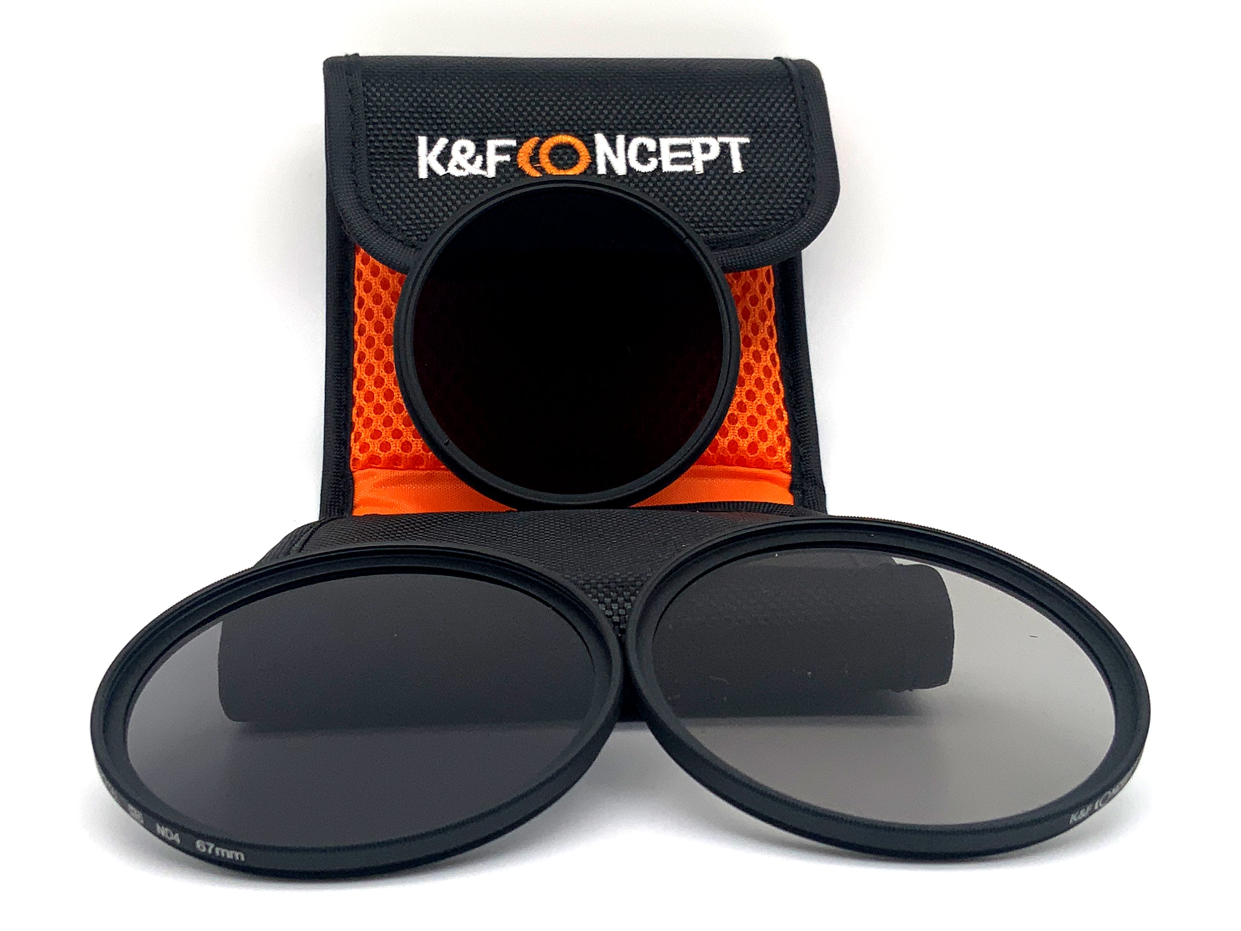 K&F Concept Graufilter 3er Set Digital HD ND2/4/8 + Case Filter 67mm Kreisförmig