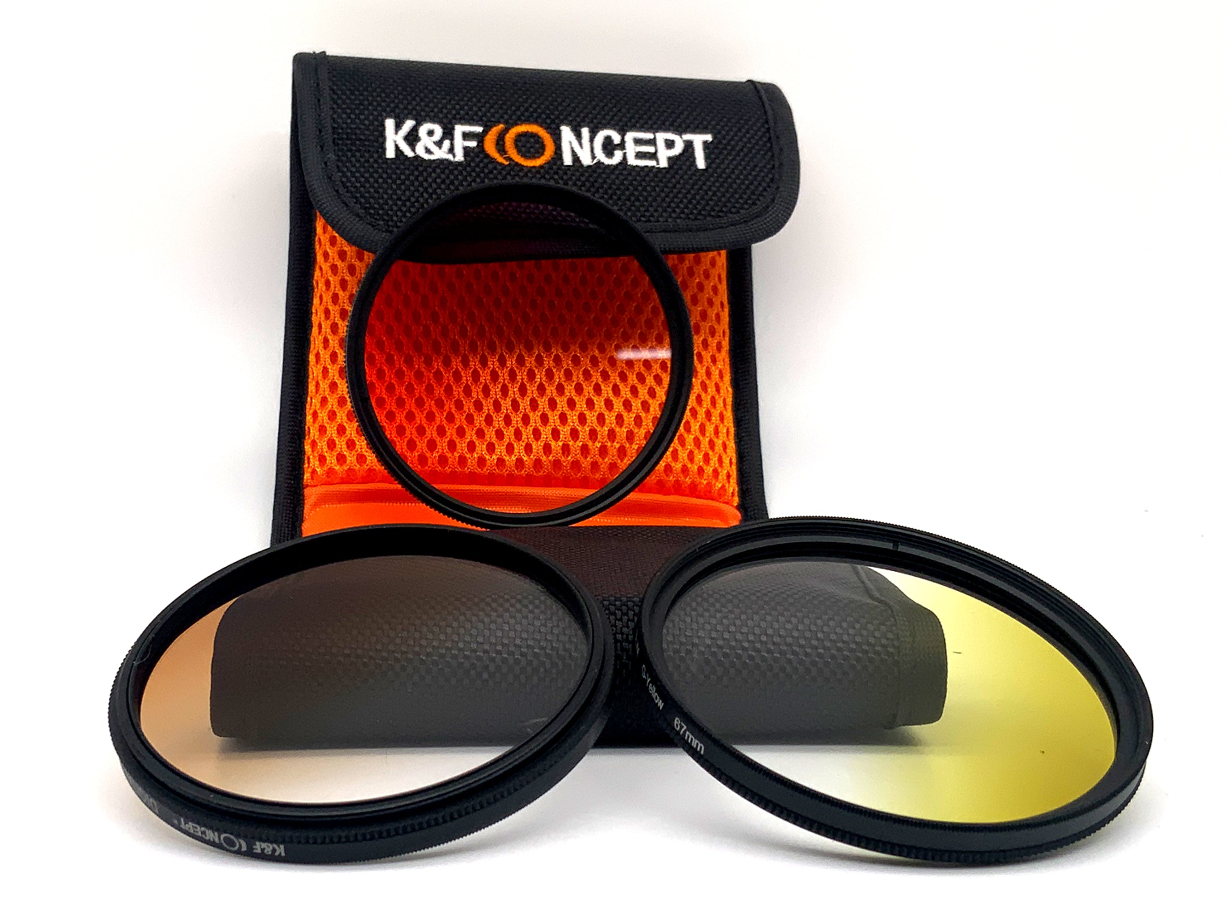 K&F Concept Verlaufsfilter 3er Set Digital HD Slim G-Pink/Brown/Yellow+Case 67mm
