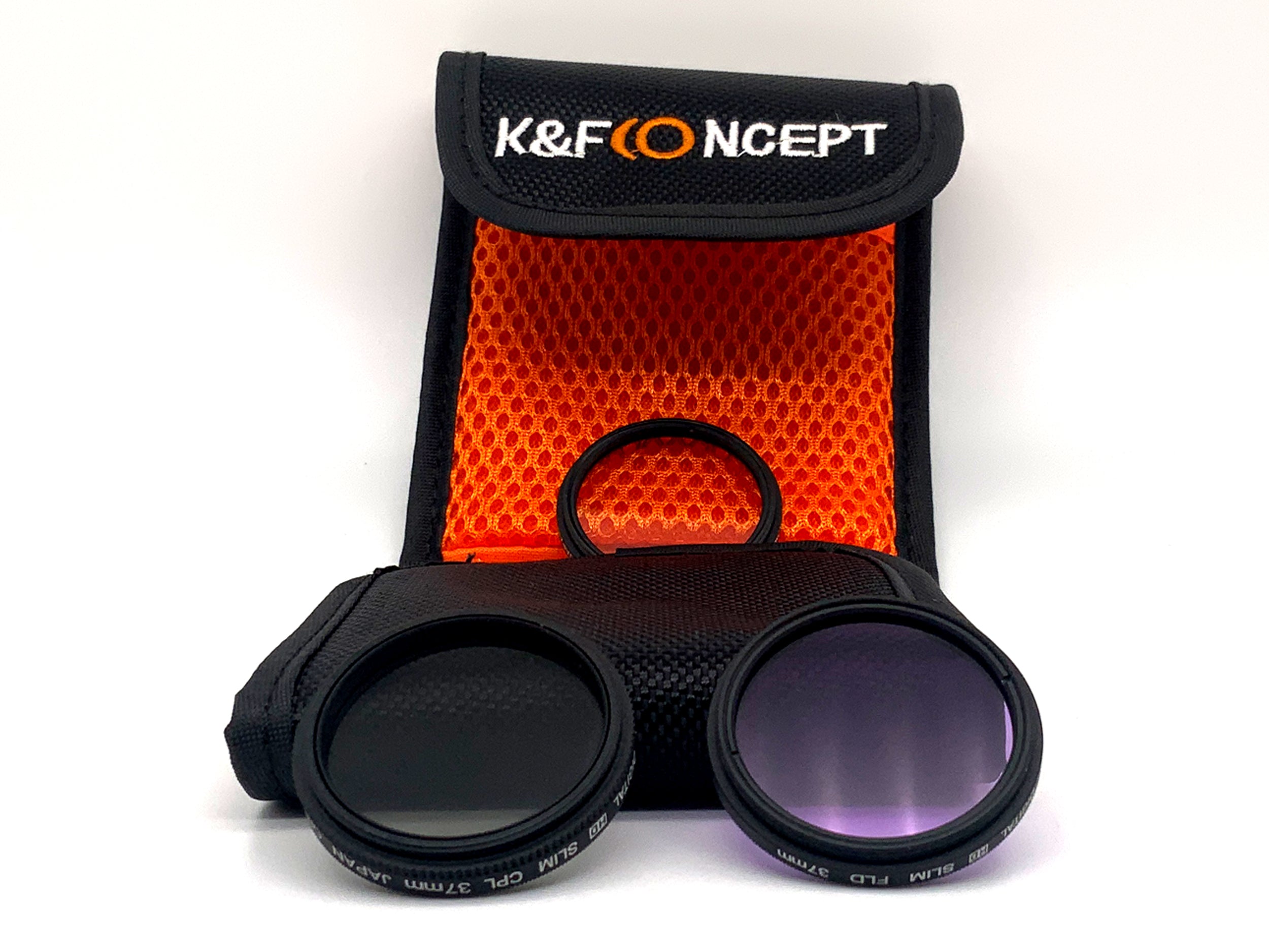 K&F Concept 3er Filterset Digital HD Slim UV/CPL/FLD + Casse Filter 37mm