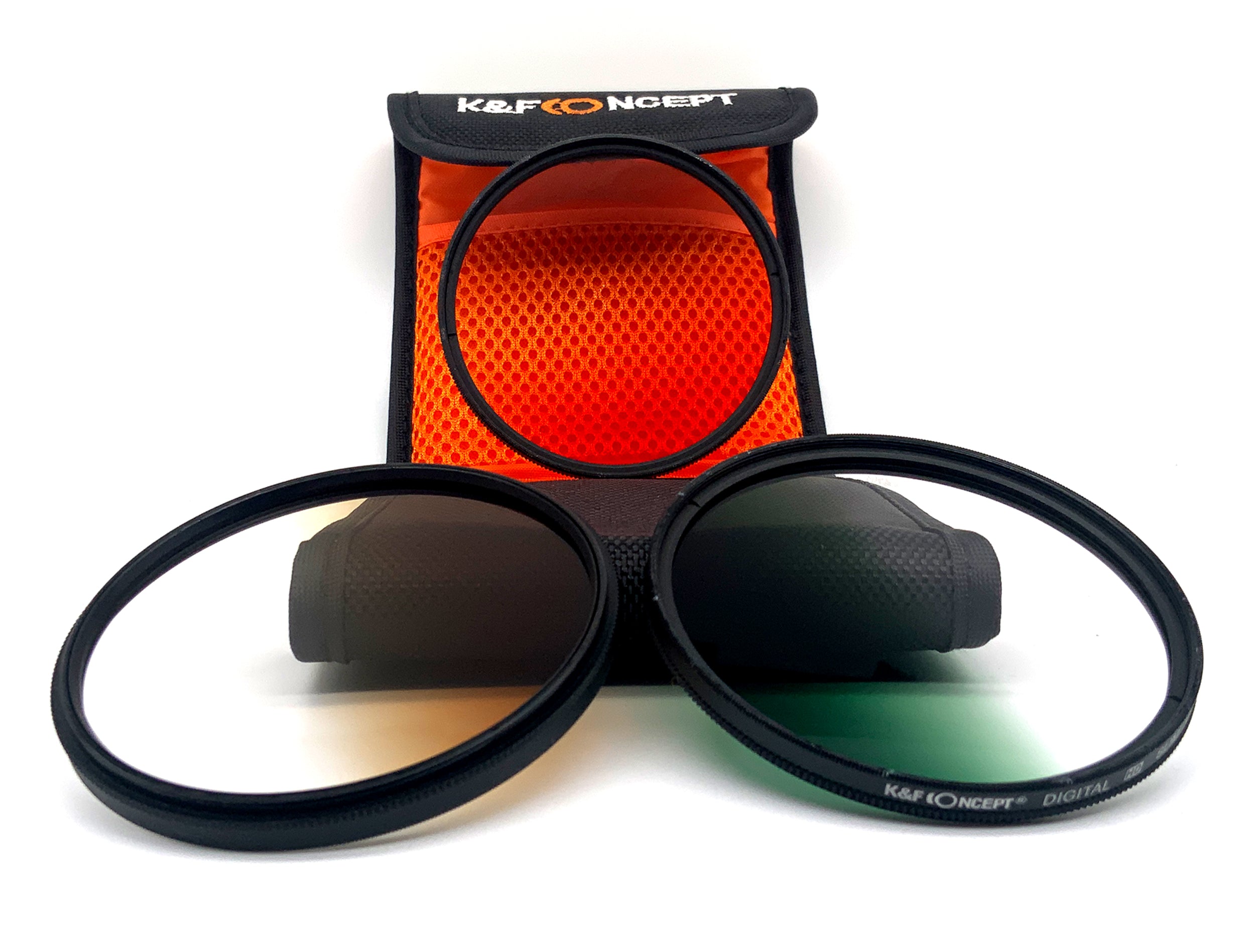 K&F Concept Verlaufsfilter 3er Set Digital HD Slim G-Red/Green/Brown + Case 77mm