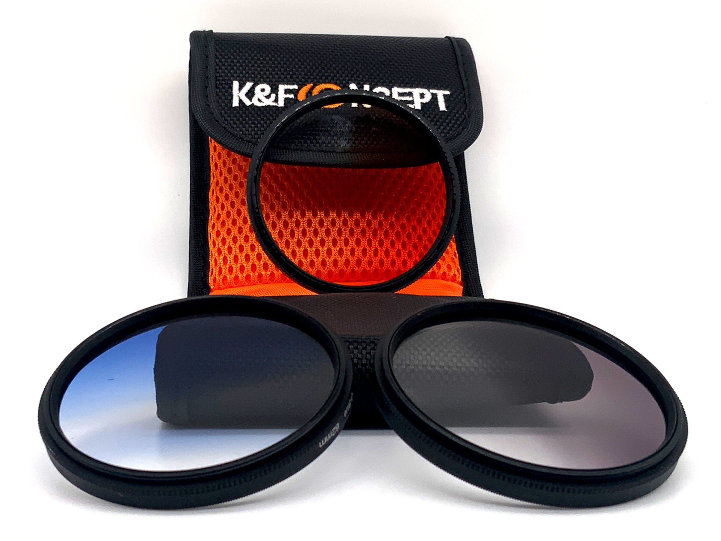 K&F Concept Verlaufsfilter 3er Set Digital HD Slim G-Orange/Blue/Grey+ Case 62mm