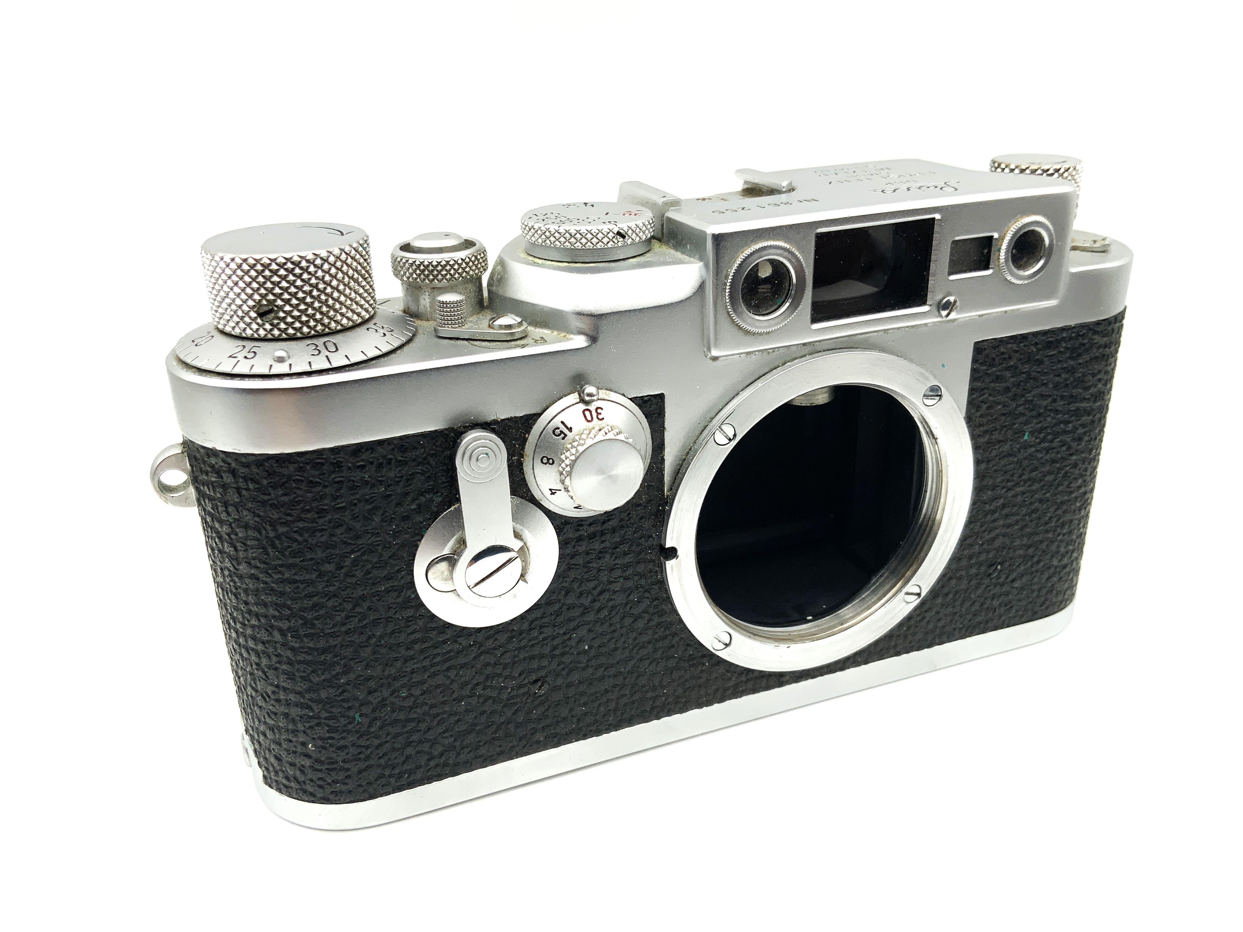 Leica IIIg Messsucherkamera 1957 Nr. 861255 Chrom Schraubleica Body Gehäuse