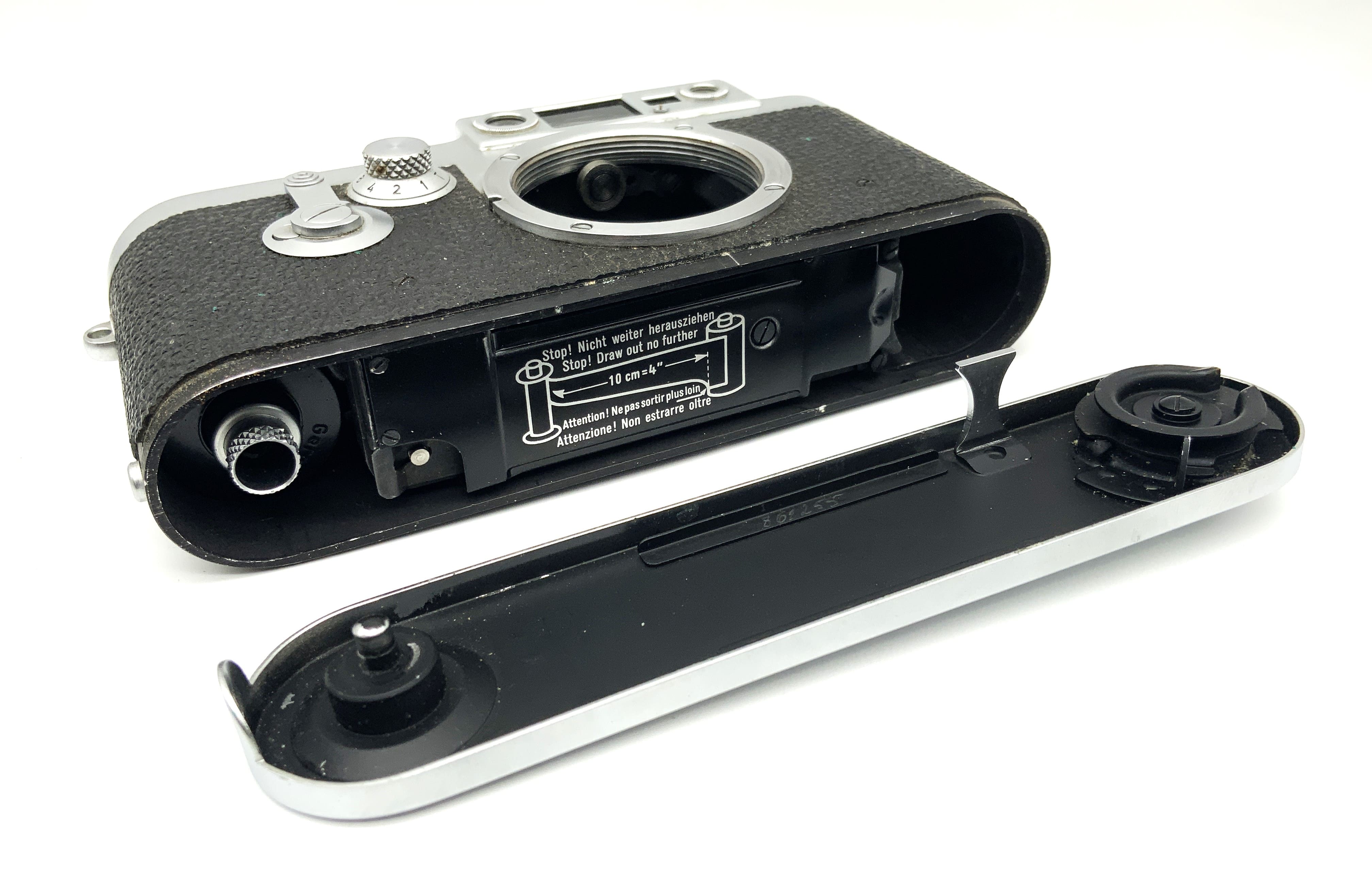 Leica IIIg Messsucherkamera 1957 Nr. 861255 Chrom Schraubleica Body Gehäuse