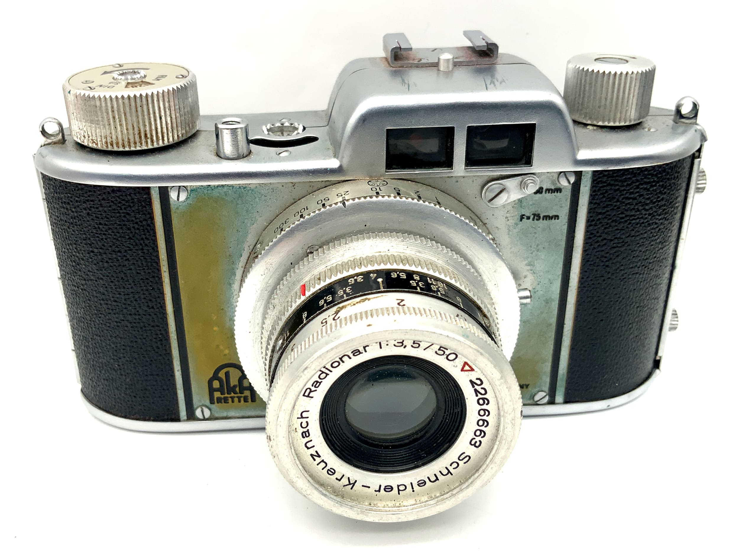 AKA Rette Sucherkamera mit Schneider Kreuznach Radionar 50mm 1:3.5 Analogkamera