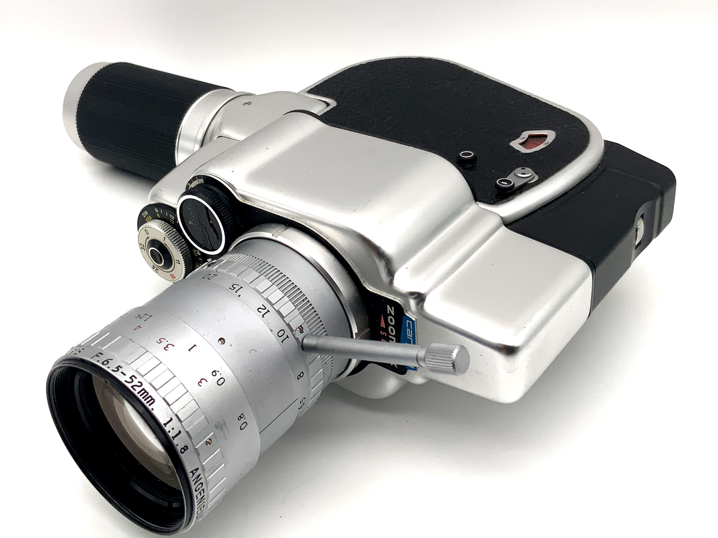 Carena Zoomex S Filmkamera mit Angenieux-Zoom 8x6.5B F:6.5-52mm Doppel 8mm