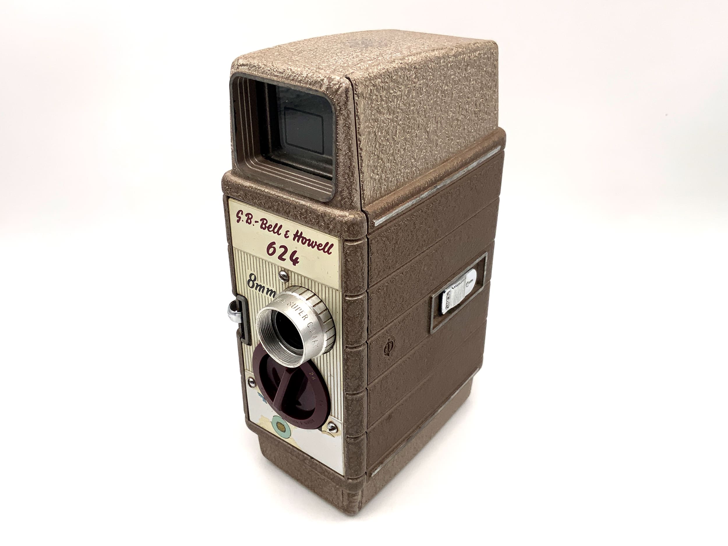 Bell & Howell 624 Filmkamera mit 10mm f/1.9 super comat Doppel 8mm Schmalfilm