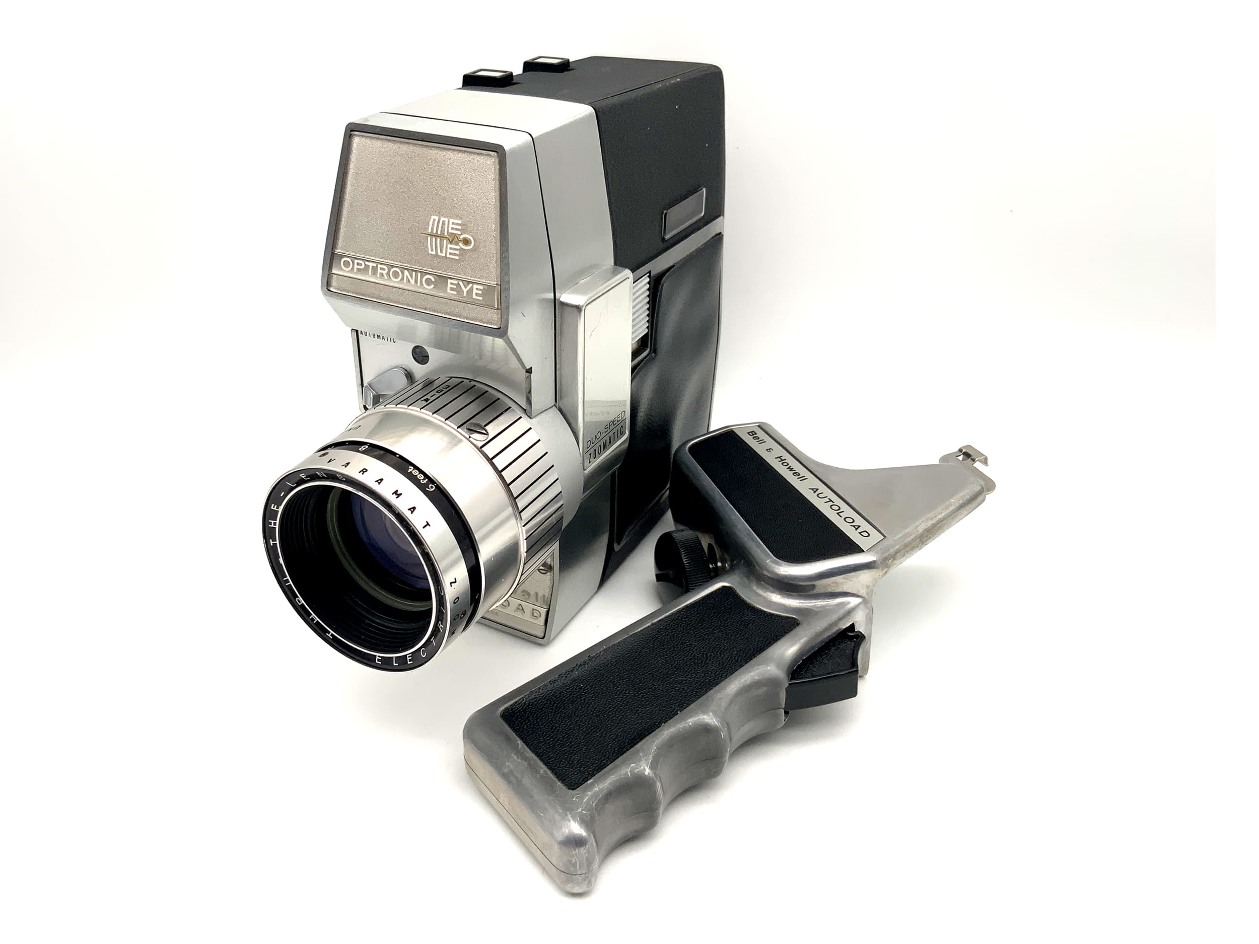 Bell & Howell Optronic Eye Filmkamera Varamat f/1.8 Auto Load + Griff Doppel 8mm