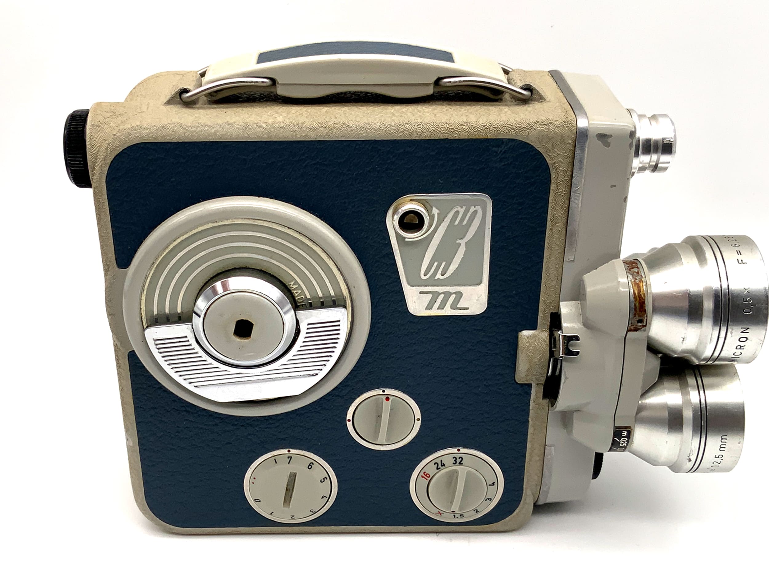 Eumig C3 M Filmkamera mit mit Eumicron 6,25mm + 2 Doppel 8mm Schmalfilm