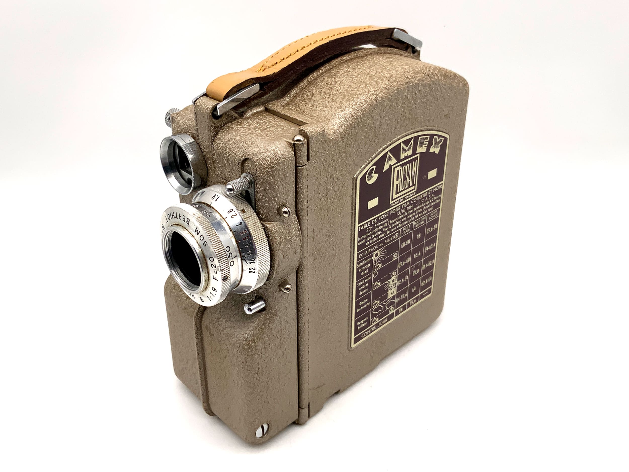 Camex Ercsam Filmkamera mit SOM Berthiot Cinor B 1:1.9 F=20 Doppel 8mm