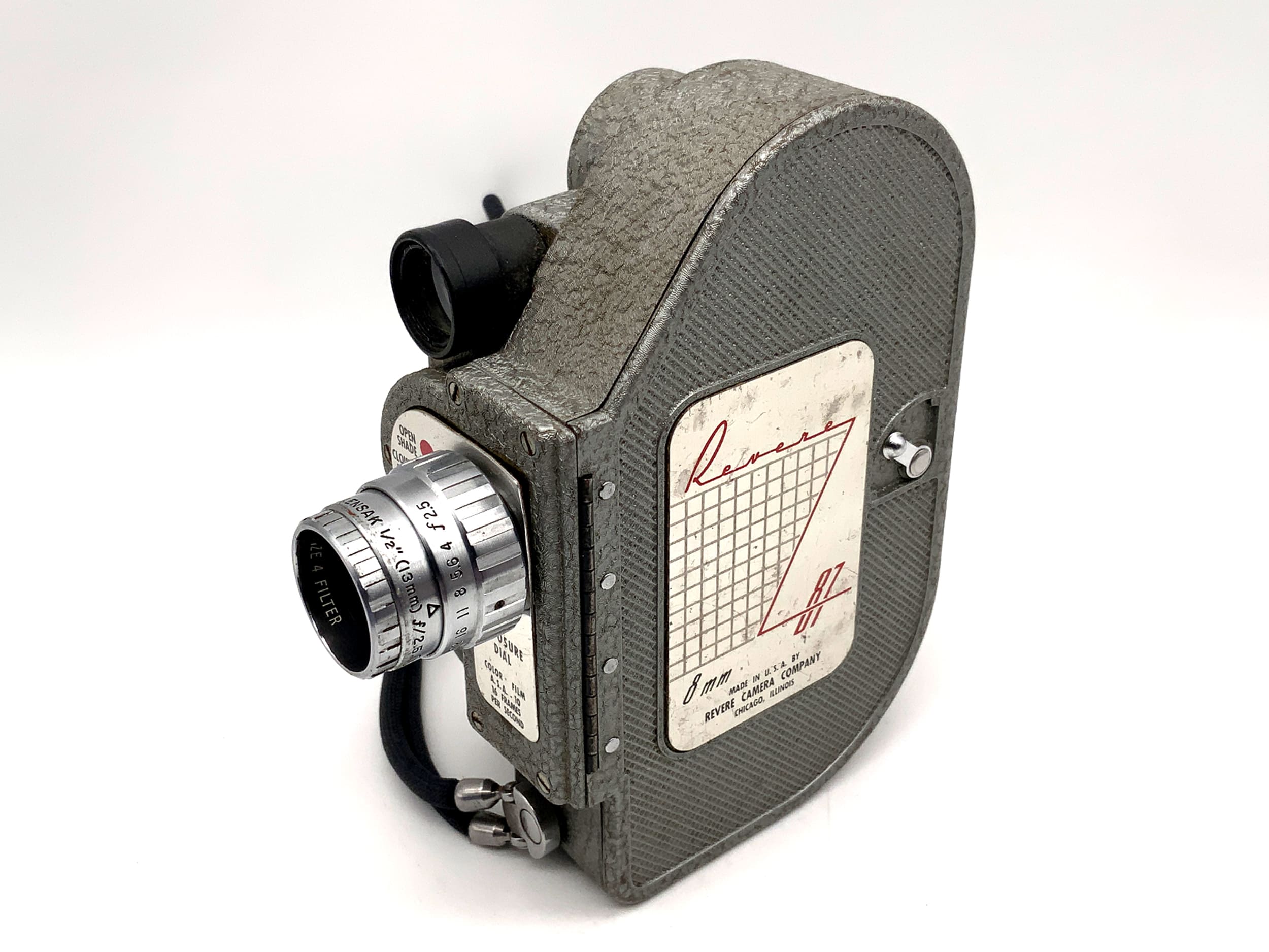 Revere Eightline 81 Filmkamera mit Wollensak "1/2" 13mm f/2.5 Raptar Doppel 8mm