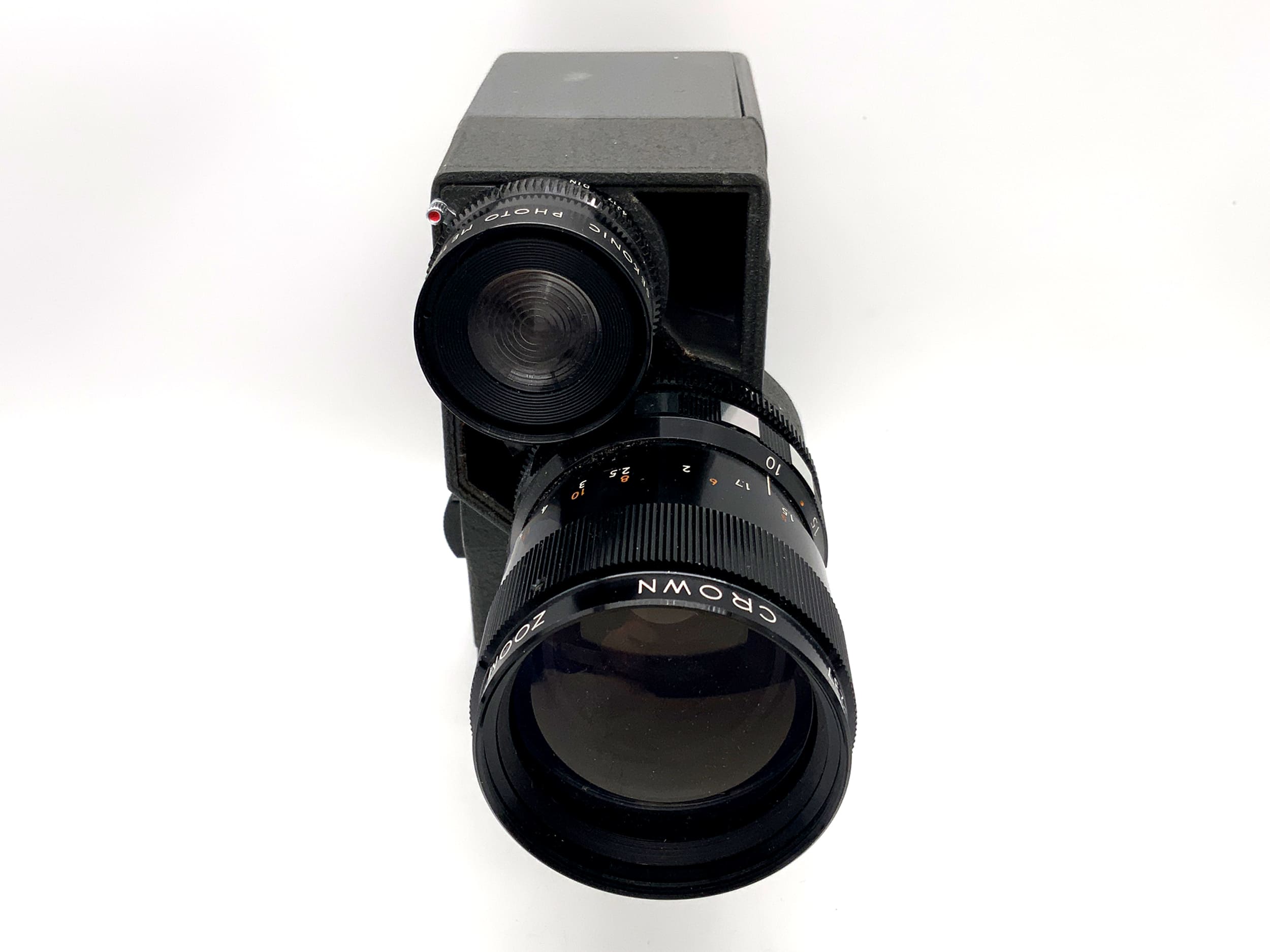 Crown 8 EZS Filmkamera mit F:1.8 f=10-30mm Zoom Lens mit Griff Doppel 8mm