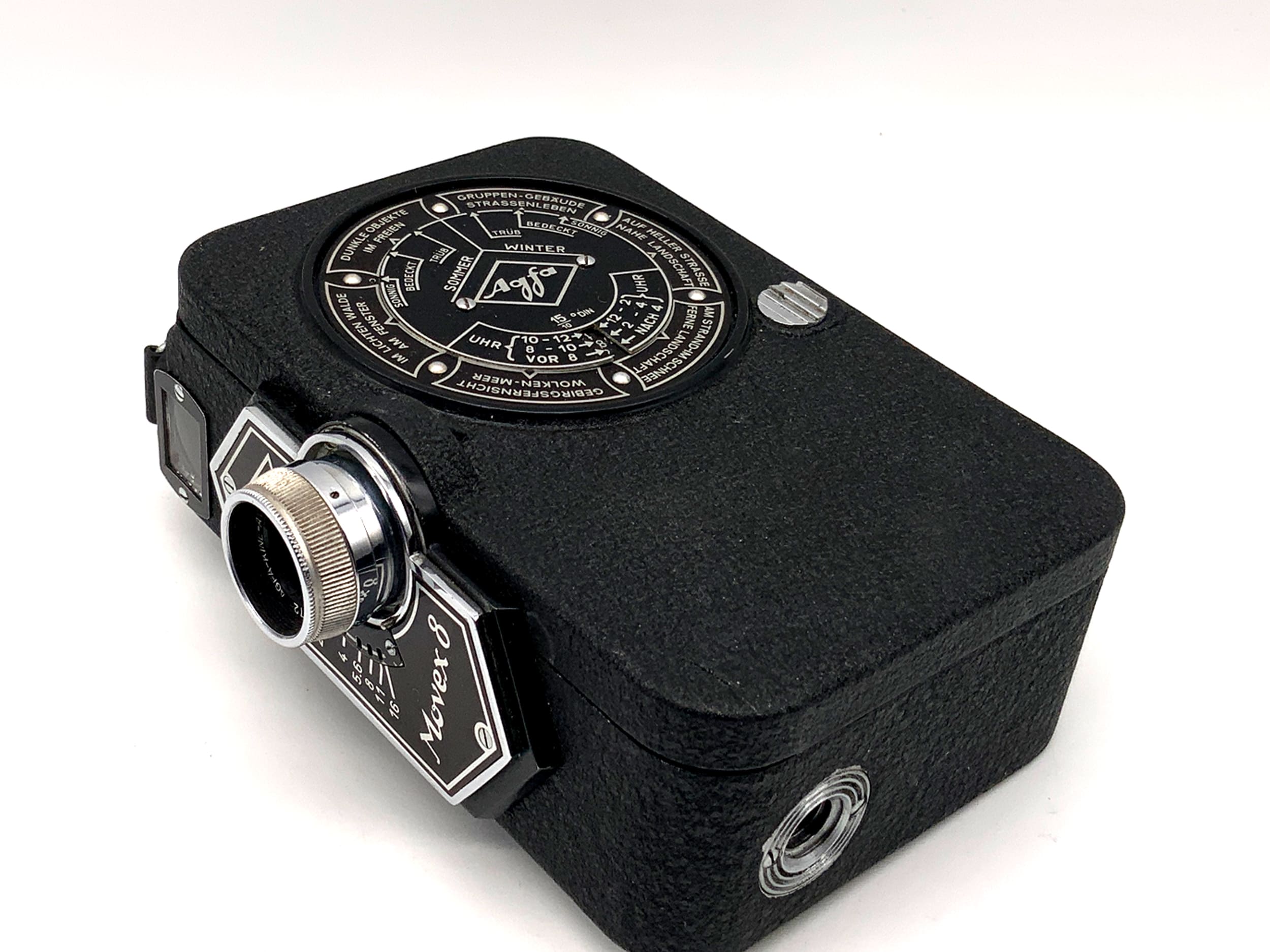 Caméra Agfa Movex 8 avec film Kine-Anastigmat 1:2.8 f=1.2cm double 8mm étroit