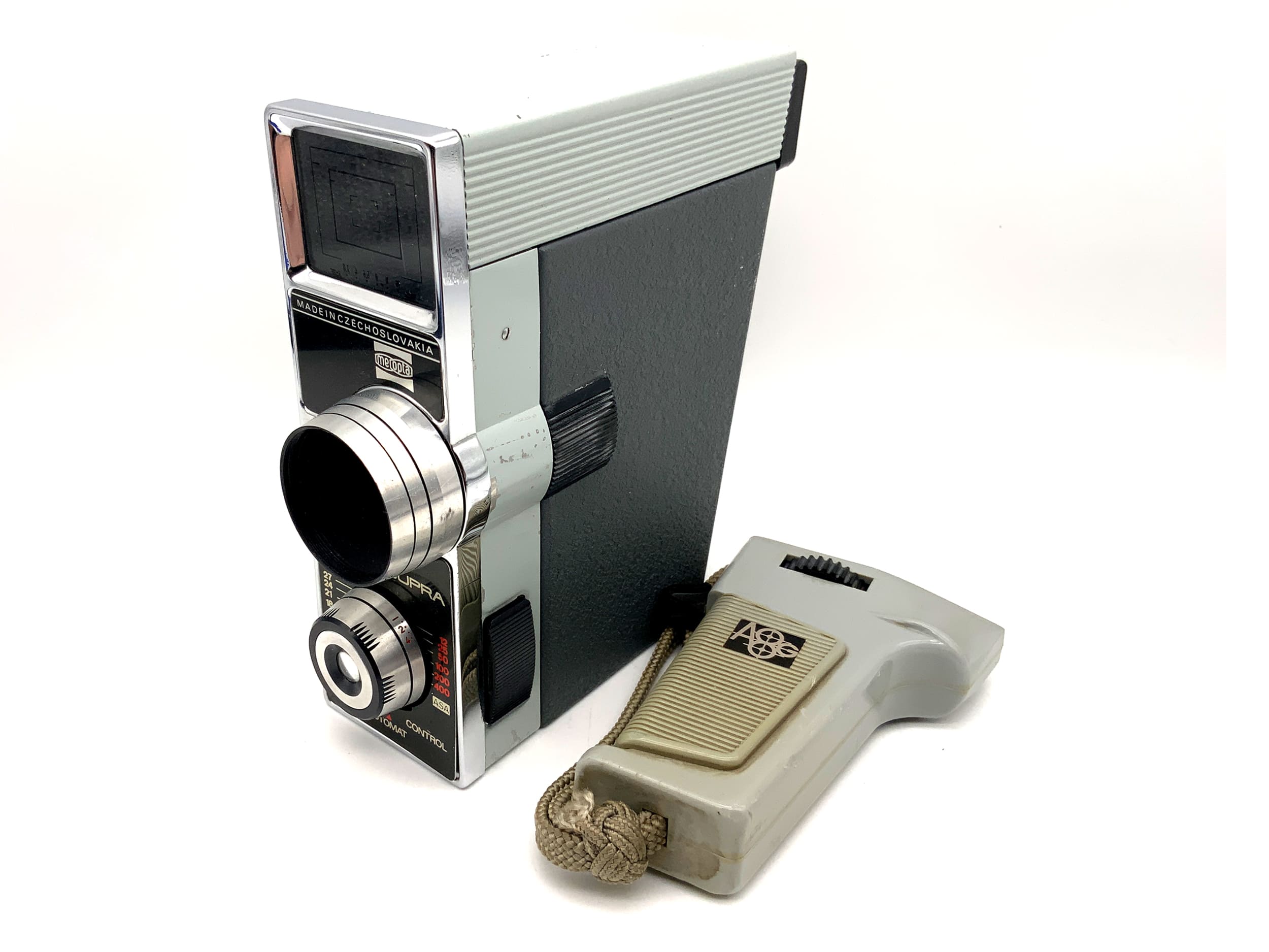 Meopta A8G2 Supra Filmkamera mit Mirar 2.8/13 mit Griff Doppel 8mm Schmalfilm