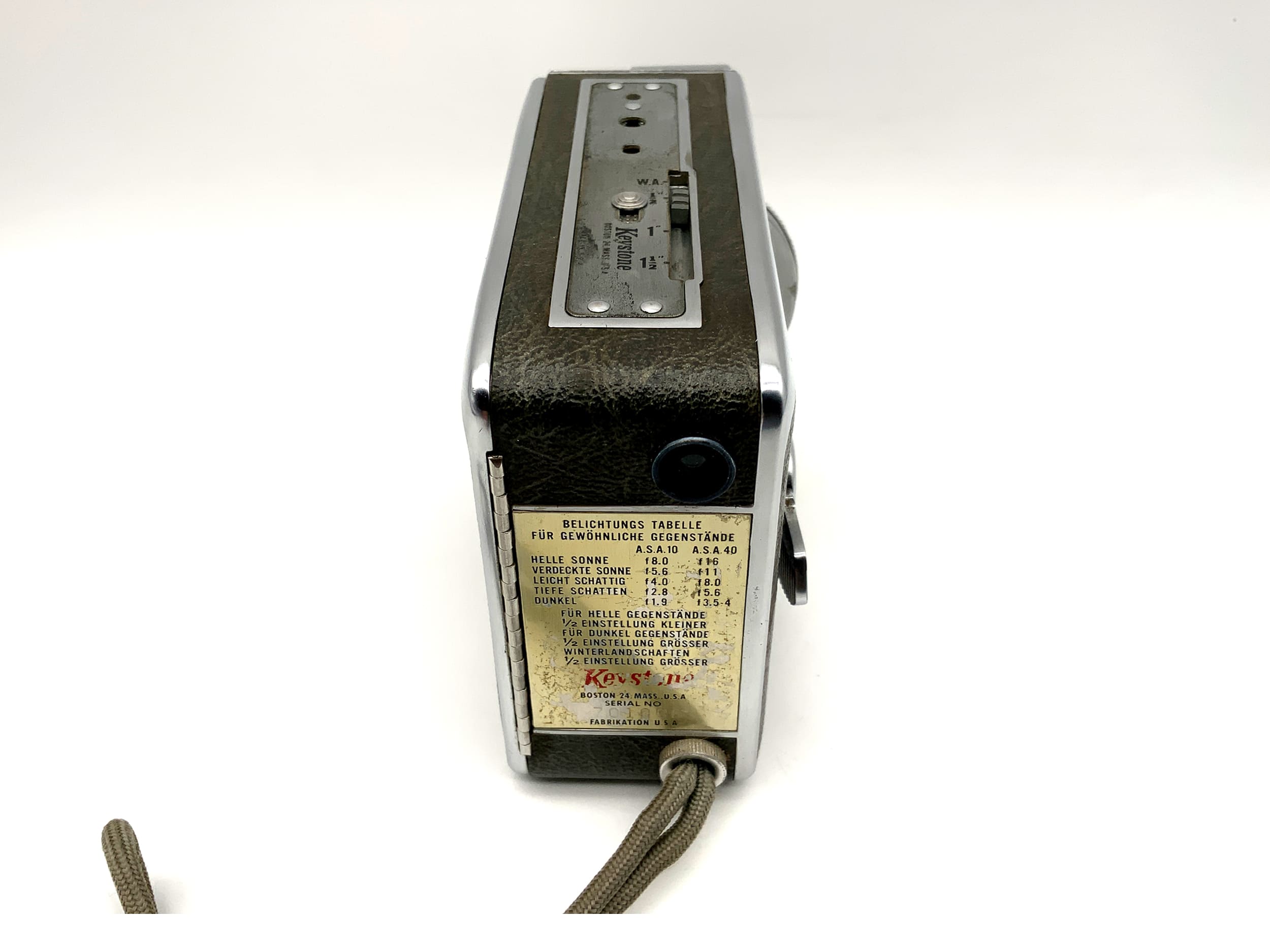 Keystone 38 Filmkamera mit Xenoplan 1:1.9/13mm Doppel 8mm Schmalfilm