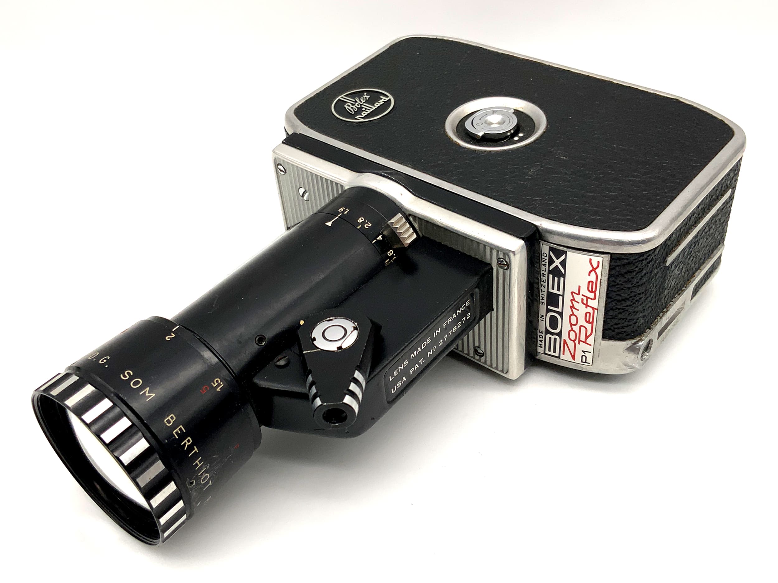 Bolex Paillard P1 Zoom reflex Filmkamera mit Berthiot 1:1.9 f=8-40mm Doppel 8mm