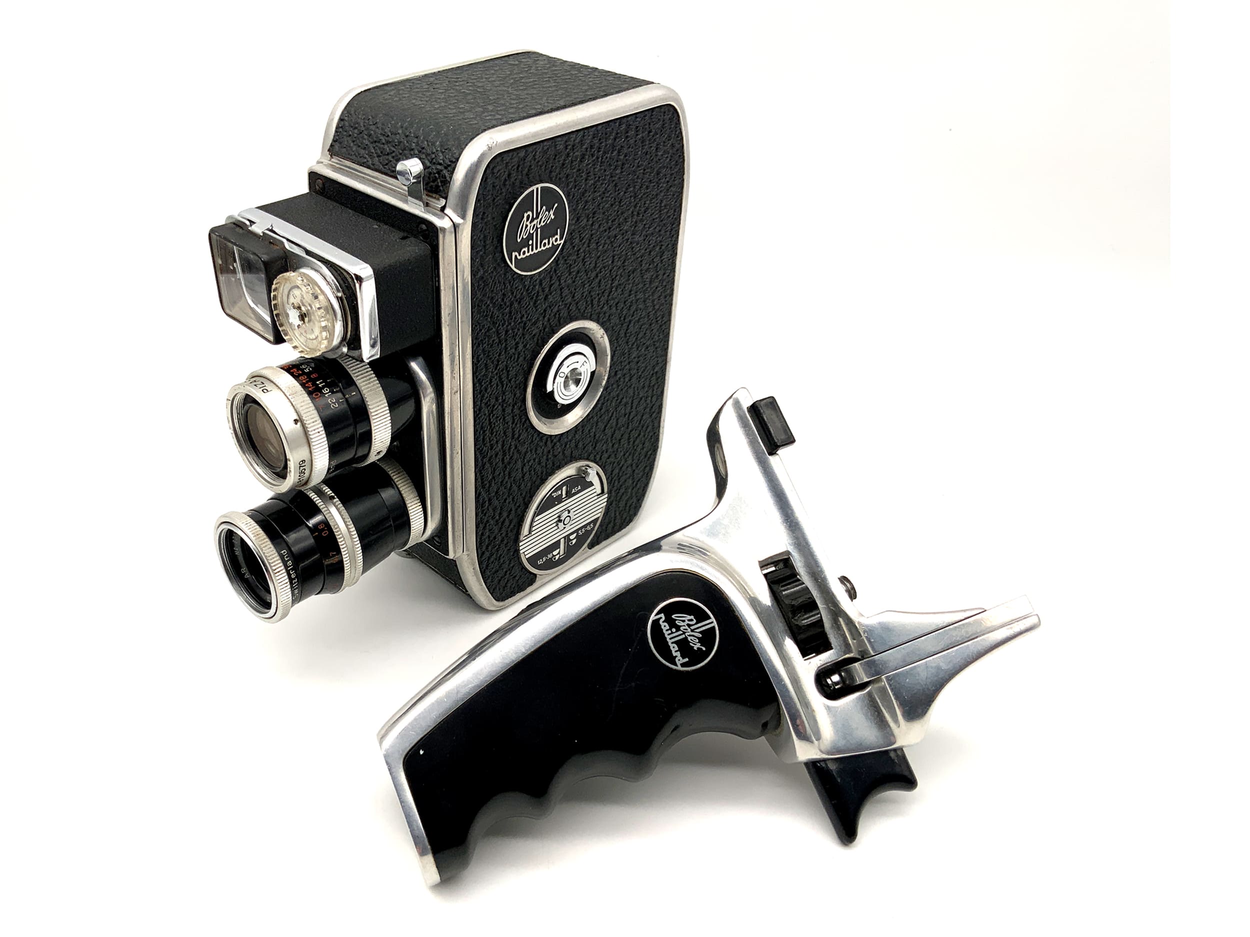 Bolex Paillard B 8L Filmkamera mit Yvar 1:2.8 f=36mm mit Griff Doppel 8mm