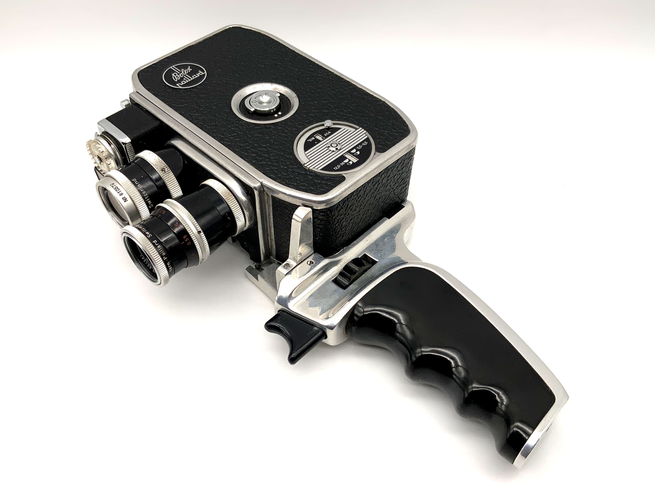 Bolex Paillard B 8L Filmkamera mit Yvar 1:2.8 f=36mm mit Griff Doppel 8mm